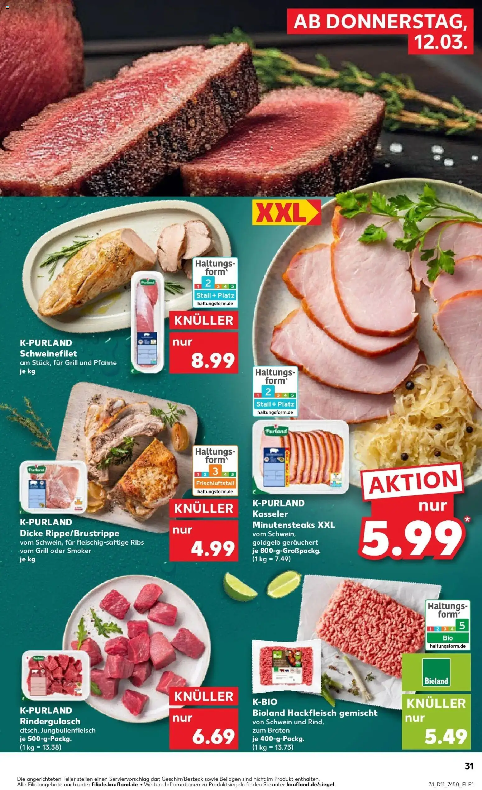 Kaufland Prospekt Iserlohn	 – gültig ab 09.03.2026 | Seite: 43 | Produkte: Grill, Rindergulasch, Schweinefilet, Hackfleisch