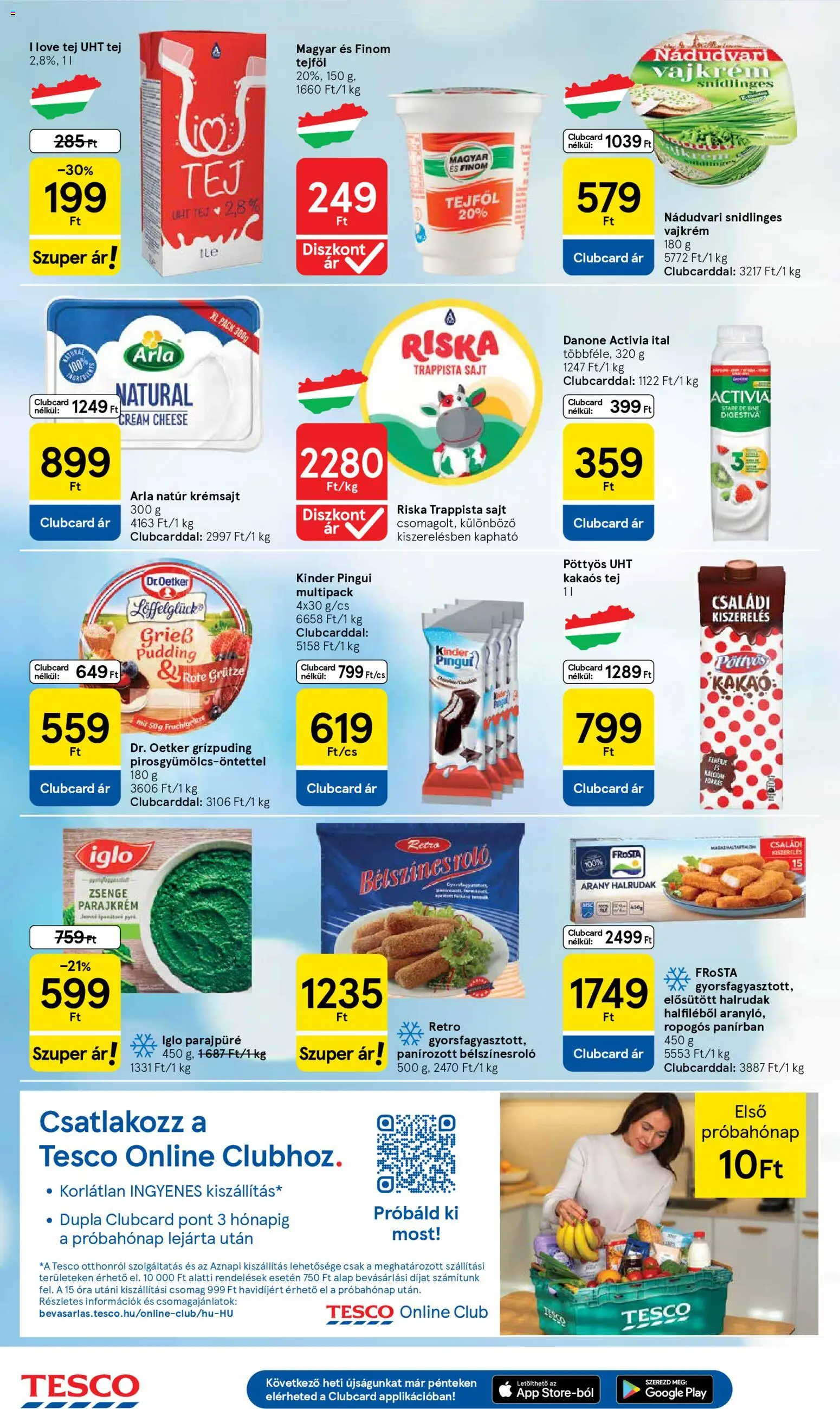 Tesco akciós ujság - amely érvényes a következő dátumtól: 2026.03.31. | Oldal: 4 | Termékek: Krémsajt, Tejföl, Óra, Vajkrém
