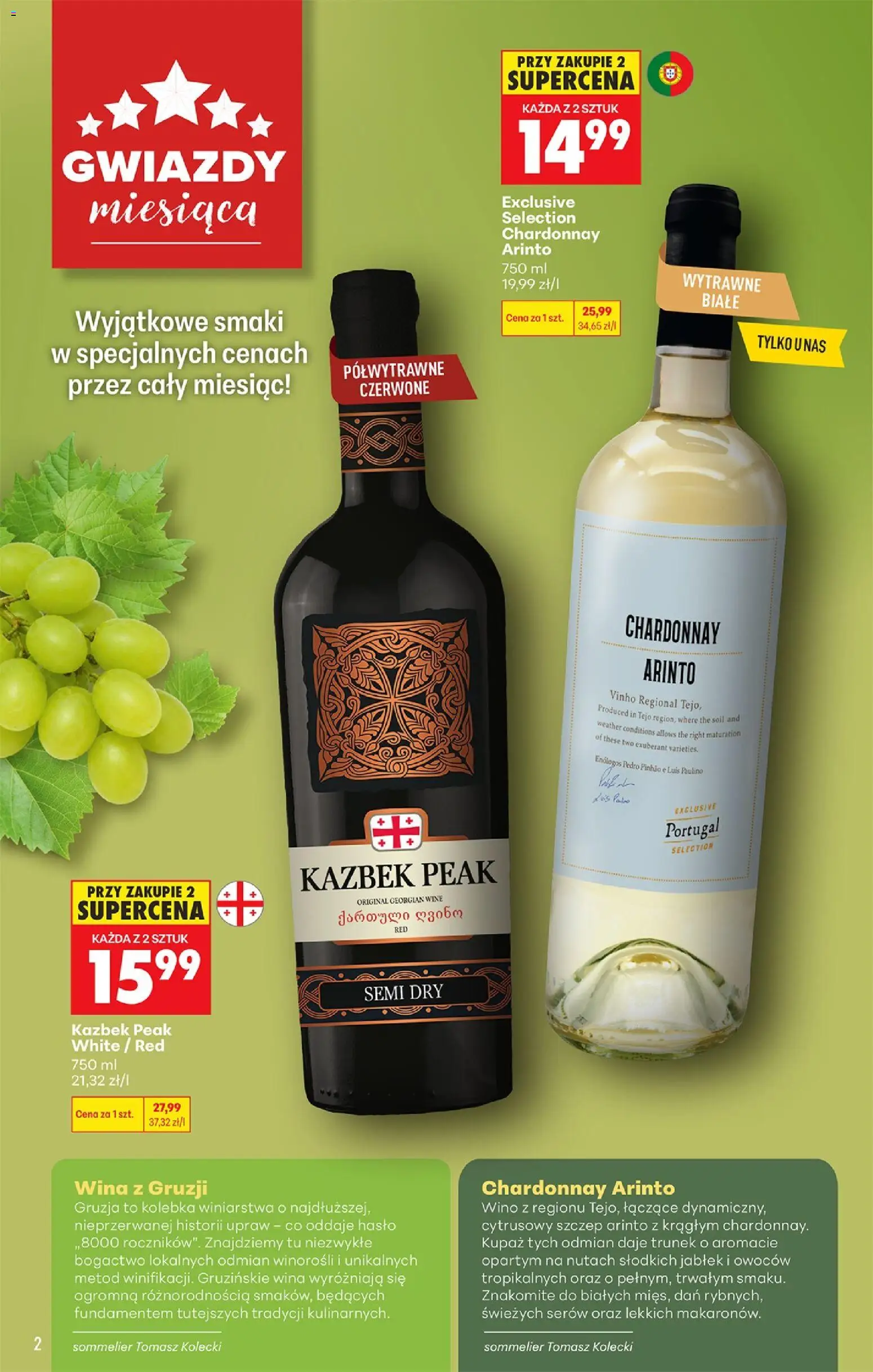 Biedronka gazetka - Czas na toast od 29.06.2026 | Strona: 2 | Produkty: Chardonnay, Wino