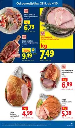 OKUSI ZAVIČAJA Domaća dimljena slanina, Domaća dimljena slanina cca 700 g - Pregled kataloga iz trgovine Lidl, vrijedi od 28.09.2026 | Stranica: 15