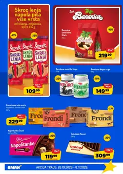 Čokolada Menaž, 200 g - pregled Aman kataloga - važi od 26.10.2026 | Strana: 29 | Proizvode: Bombone, Kakao, Čokolada, Napolitanke