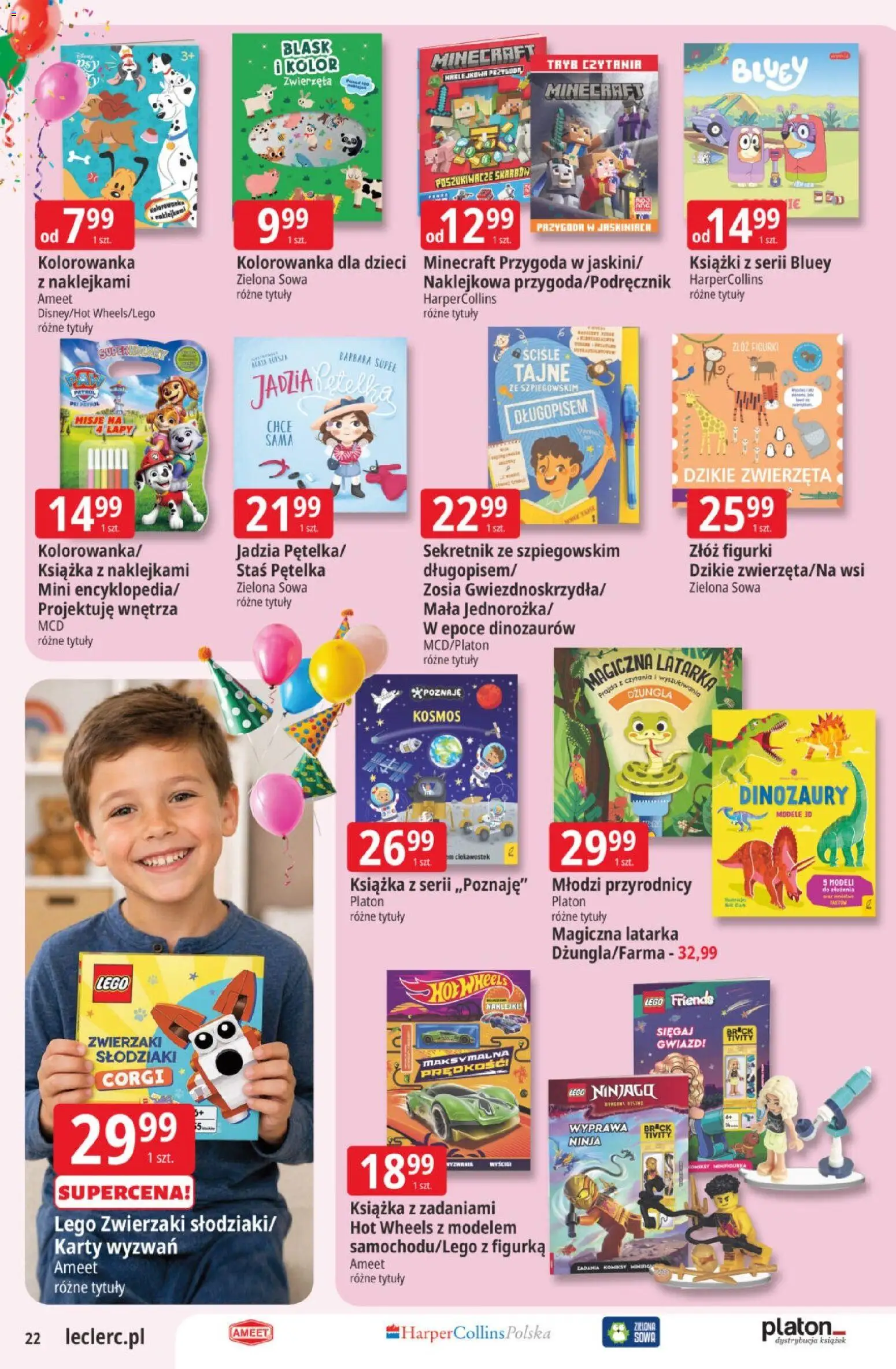 E.Leclerc gazetka od 19.05.2026 | Strona: 22 | Produkty: Figurki, Lego, Książki