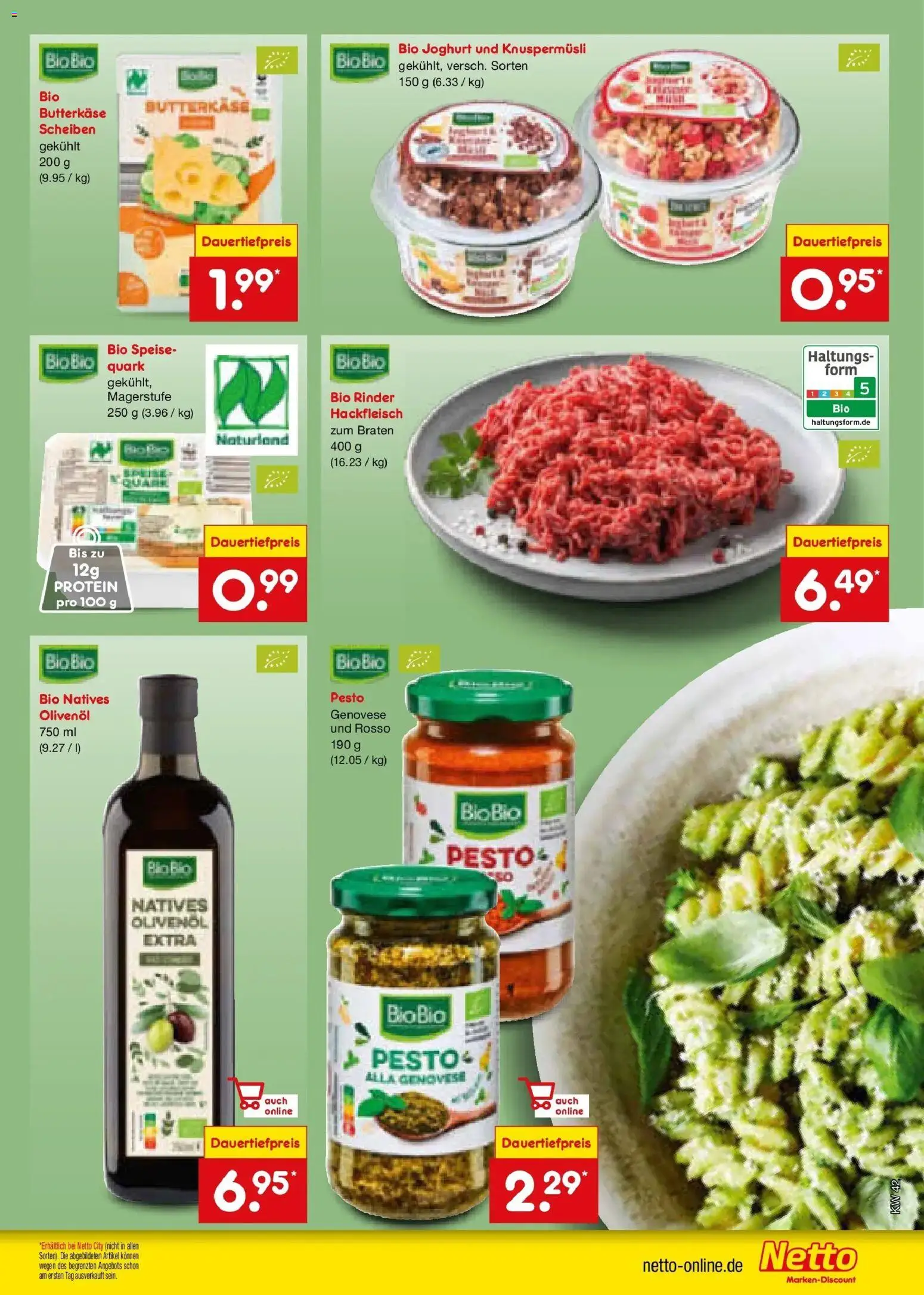 Netto Marken-Discount Prospekt Sindelfingen (ab 12.10.2026) » Angebote | Seite: 9 | Produkte: Quark, Joghurt, Olivenol, Hackfleisch