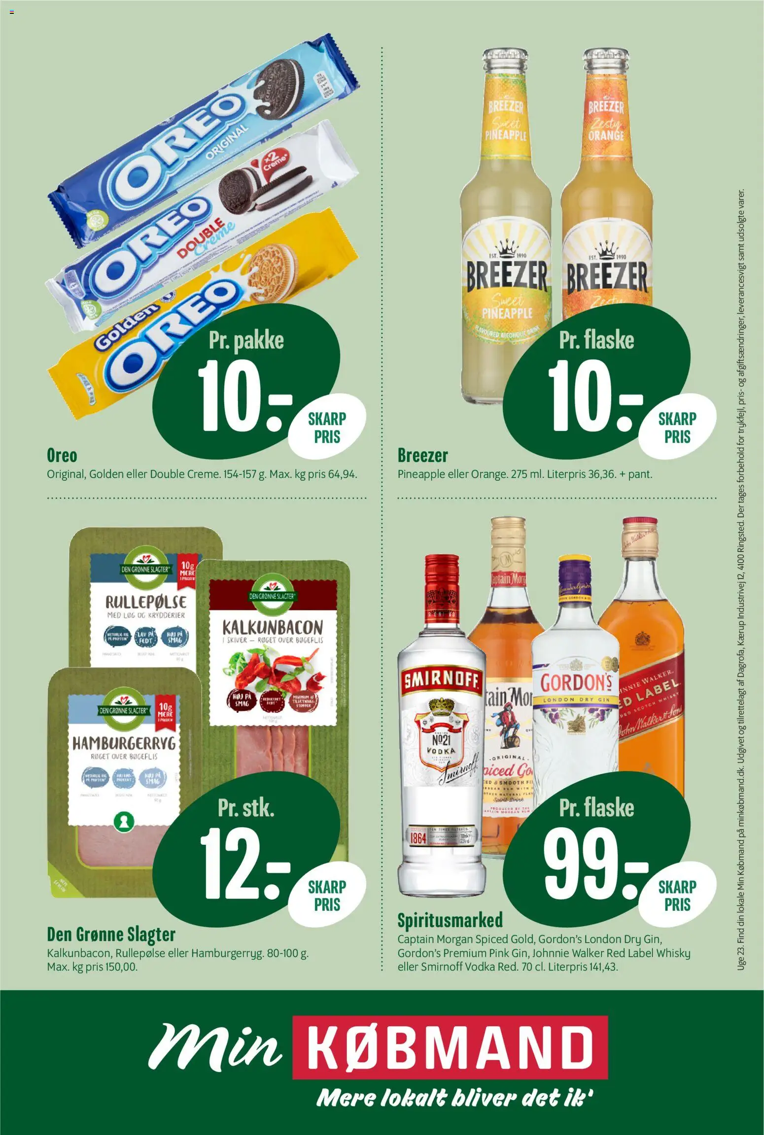 Min Købmand tilbudsavis – gyldig fra 29.05.2026 | Side: 14 | Produkter: Creme, Gin, Rullepølse, Hamburgerryg
