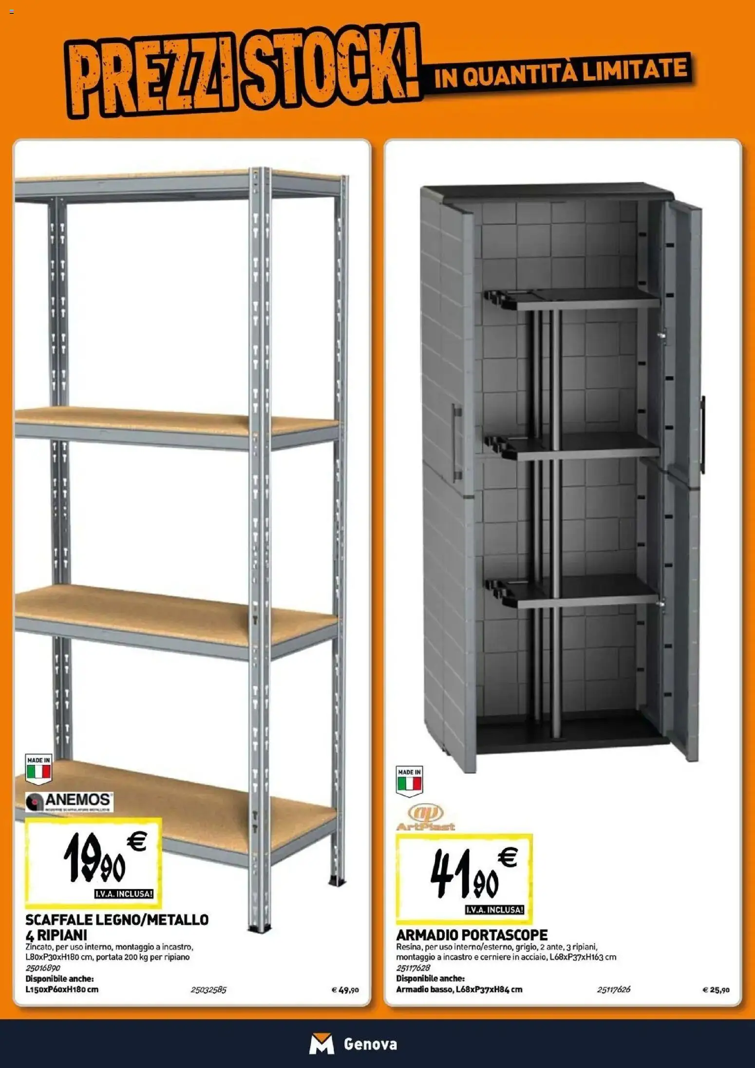Nuovo TECNOMAT catalogo Genova dal 27/08/2026 > offerte anteprima 🛍️ | Pagina: 17 | Prodotti: Ripiano, Scaffale, Armadio