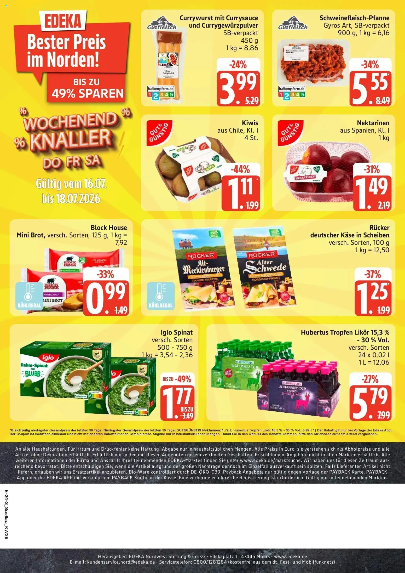 Edeka Prospekt Mölln – gültig ab 13.07.2026 | Seite: 31 | Produkte: Käse, Iglo, Backofen, Brot