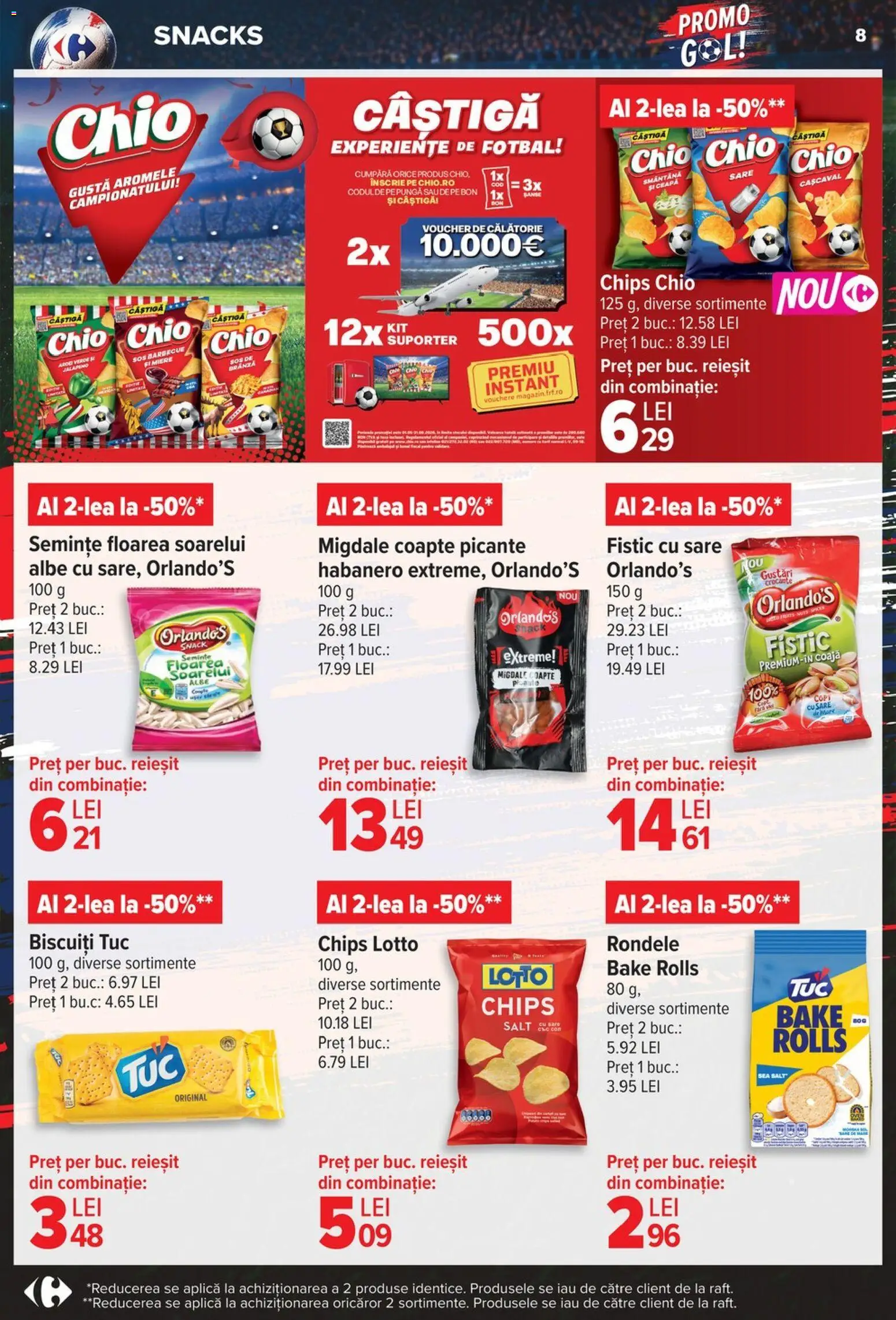 Noul catalog Carrefour – valabil de la 03.06.2026 | Pagină: 8 | Produse: Cașcaval, Ceapă, Bant, Sos