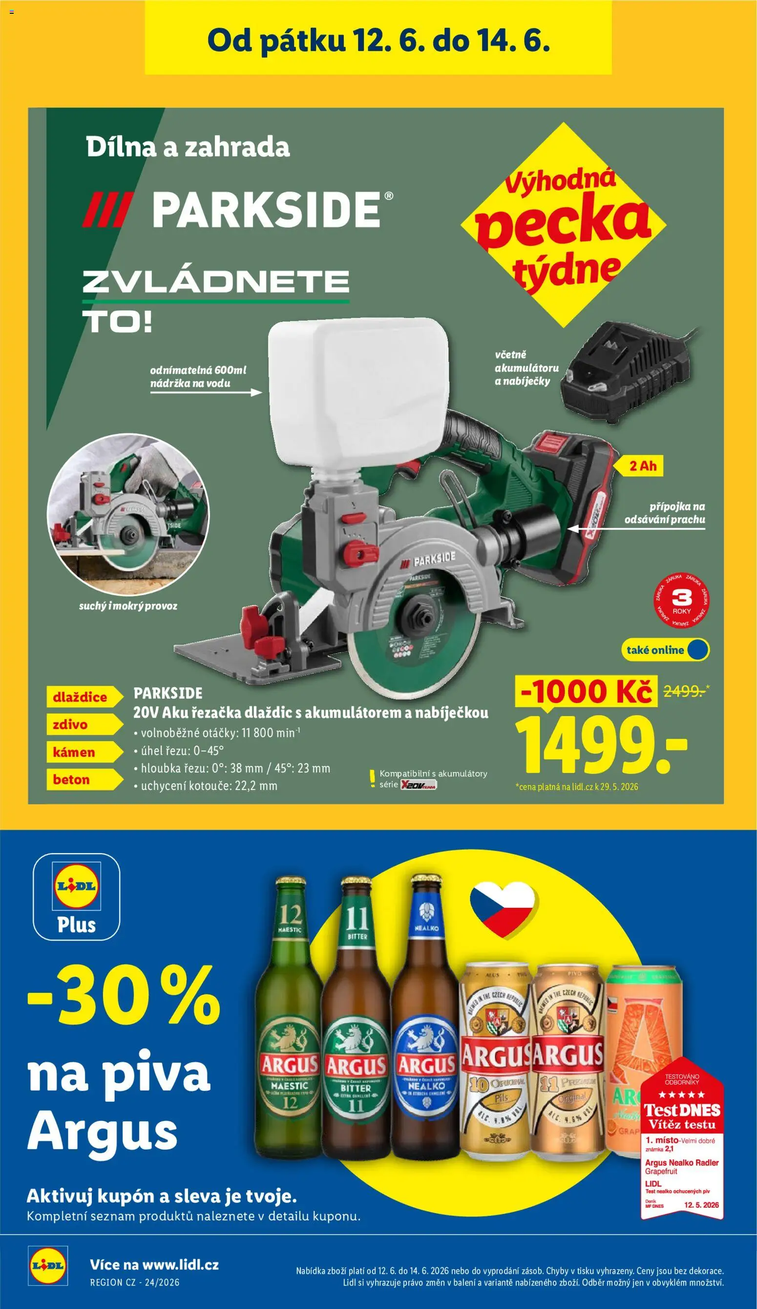 Lidl leták - Spotřební zboží od 08.06.2026 | Strana: 28 | Produkty: Test, Pivo, Argus, Radler