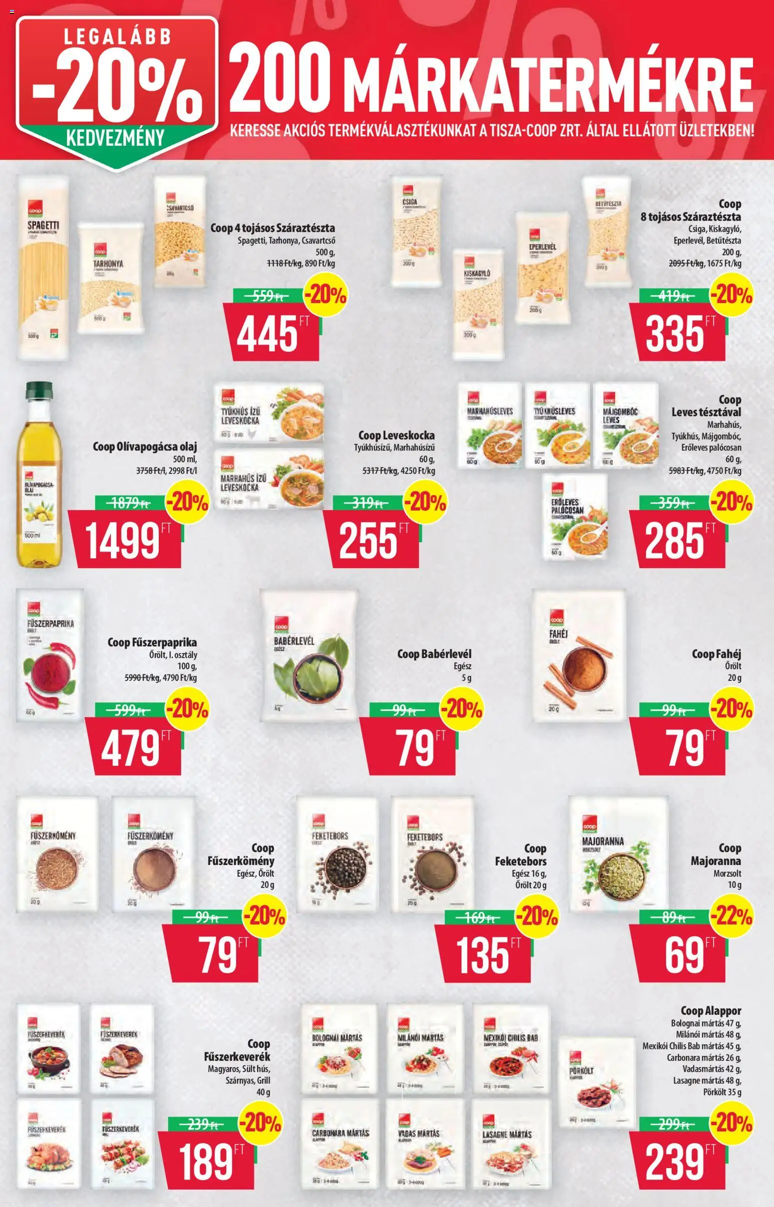 COOP akciós ujság - amely érvényes a következő dátumtól: 2026.10.08. | Oldal: 9 | Termékek: Száraztészta, Pörkölt, Fahéj, Csiga