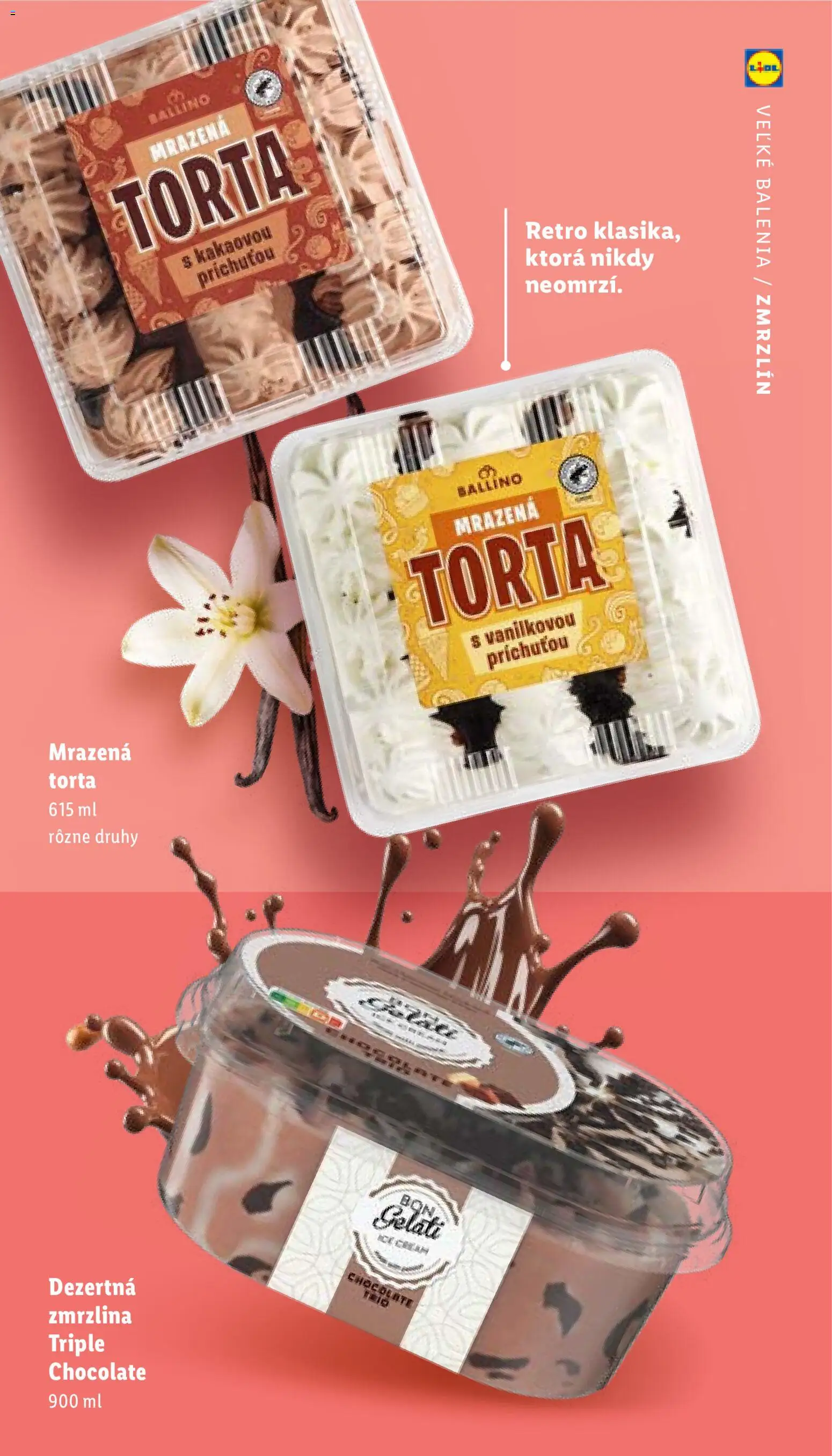 Nové Lidl akcie – leták je platný od 05.05.2026 | Strana: 4 | Produkty: Mrazená torta, Zmrzlina, Torta
