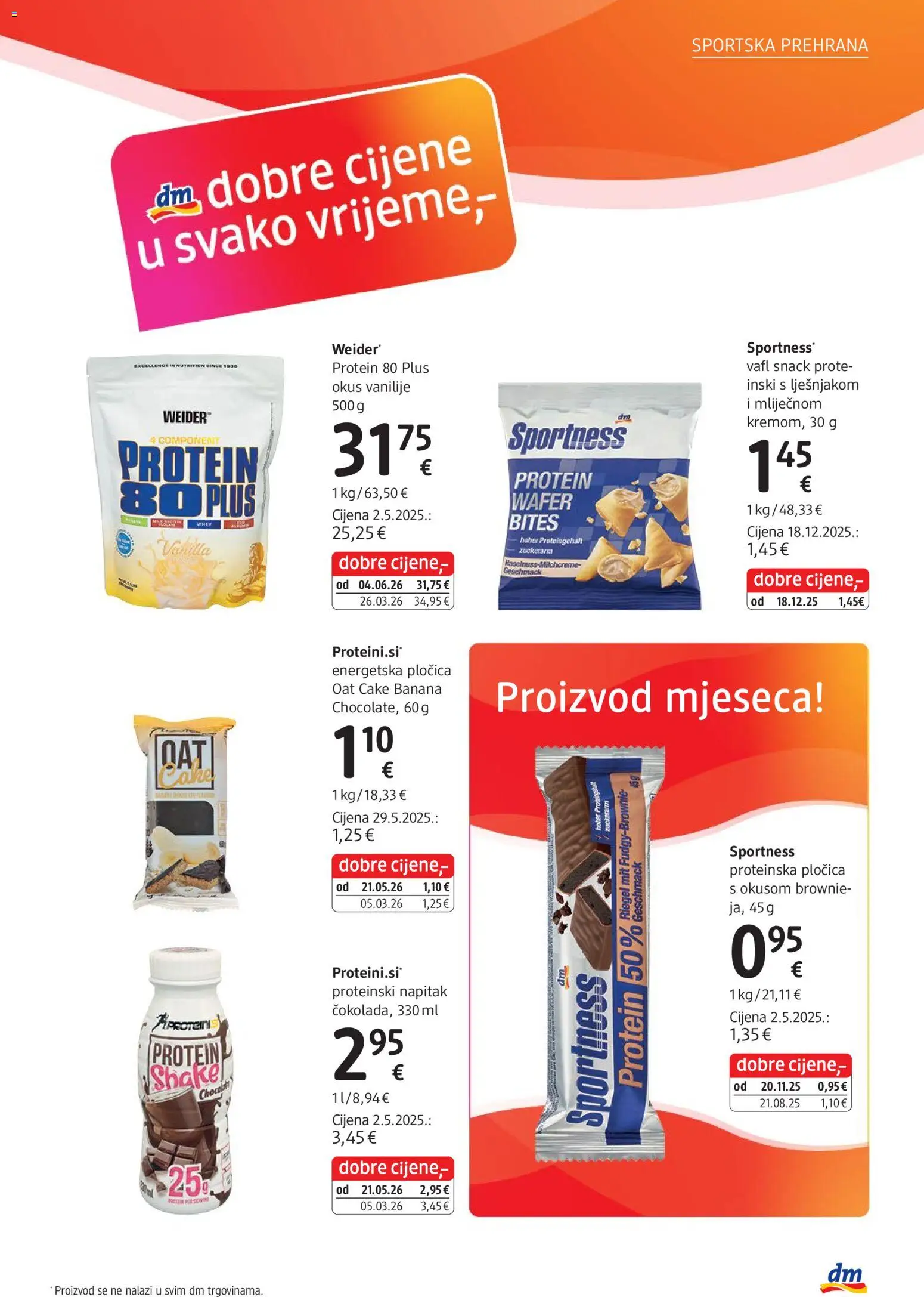 DM katalog | vrijedi od 01.09.2026 | Stranica: 11 | Proizvodi: Proteinski napitak, Proteinska pločica, Vafl, Napitak