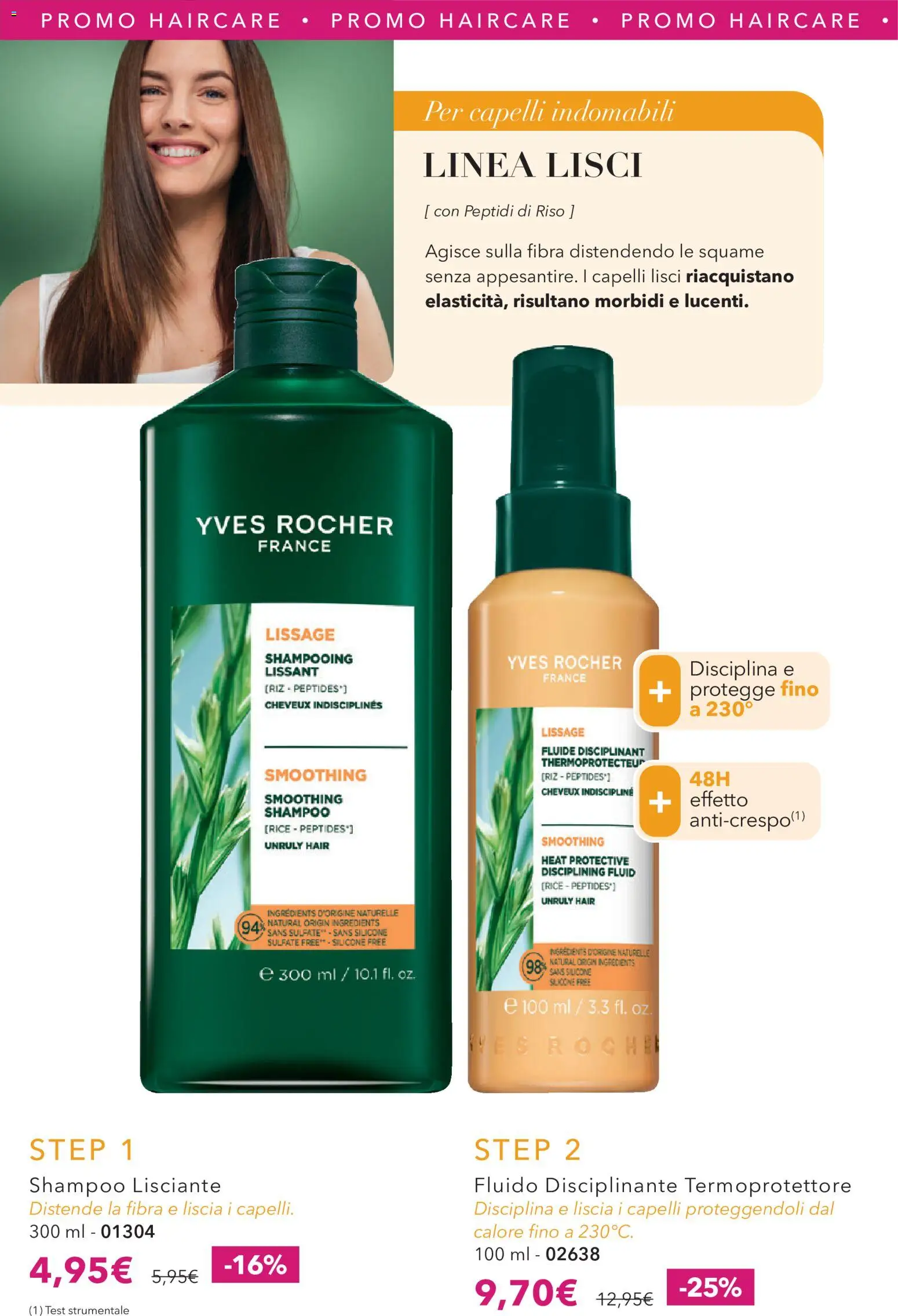 Volantino Yves Rocher del 31/08/2026 | Pagina: 22 | Prodotti: Shampoo, Riso, Silicone