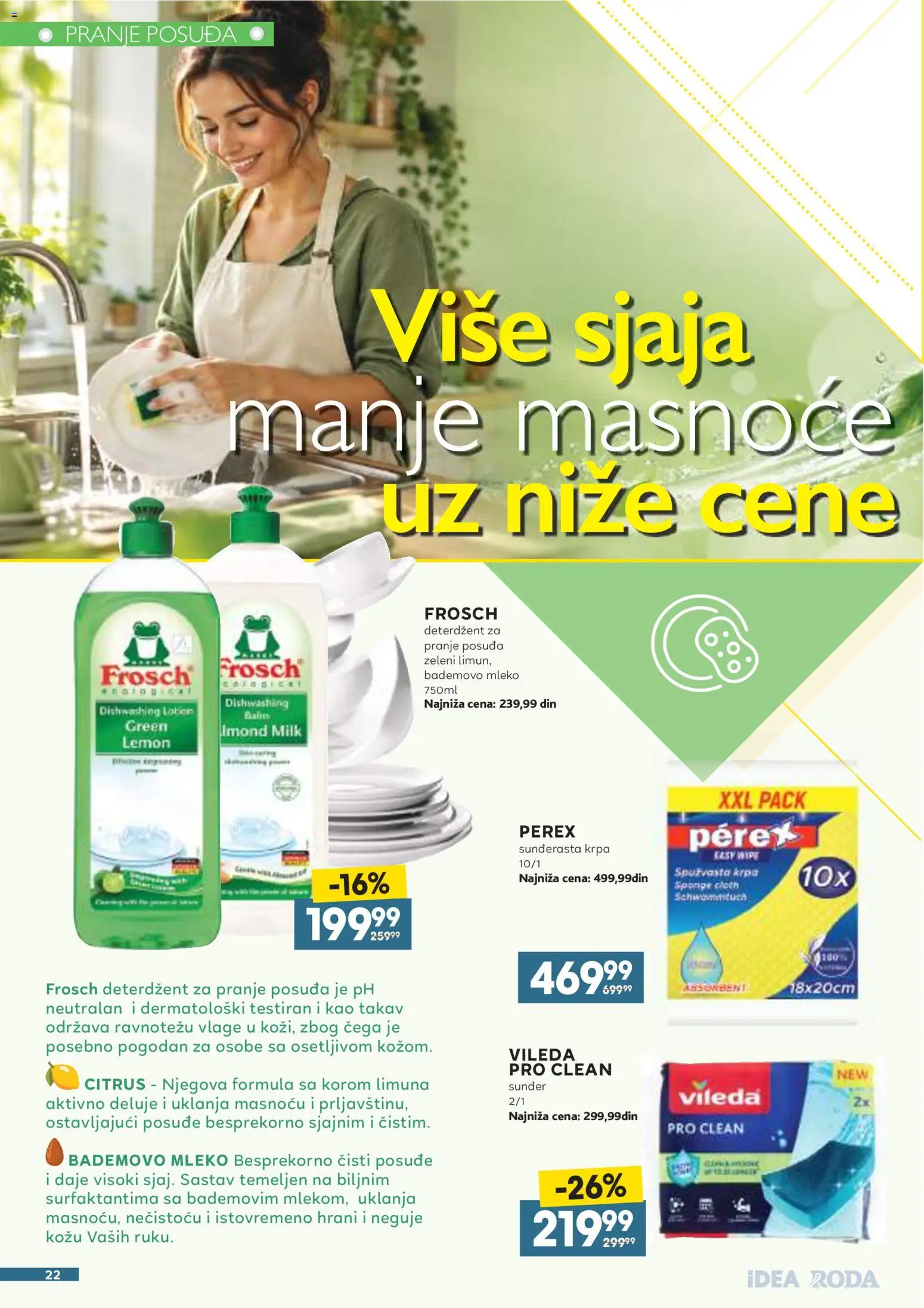 Roda katalog - važi od 28.09.2026 | Strana: 22 | Proizvode: Deterdžent, Posuđe, Mleko, Vileda