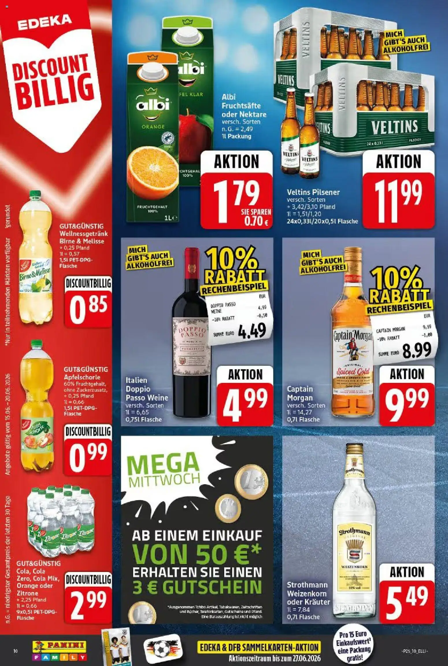 Elli Markt Prospekt Langenberg – gültig ab 15.06.2026 | Seite: 10 | Produkte: Zitrone, Doppio Passo, Birne, Veltins
