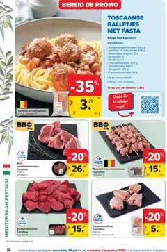 Souvlaki van varkensvlees, Souvlaki van varkensvlees - Voorbeeld van een folder van Carrefour, geldig van 29/07/2026 | Pagina: 18 | Producten: Tomaten, Antipasti, Kaas, Bord