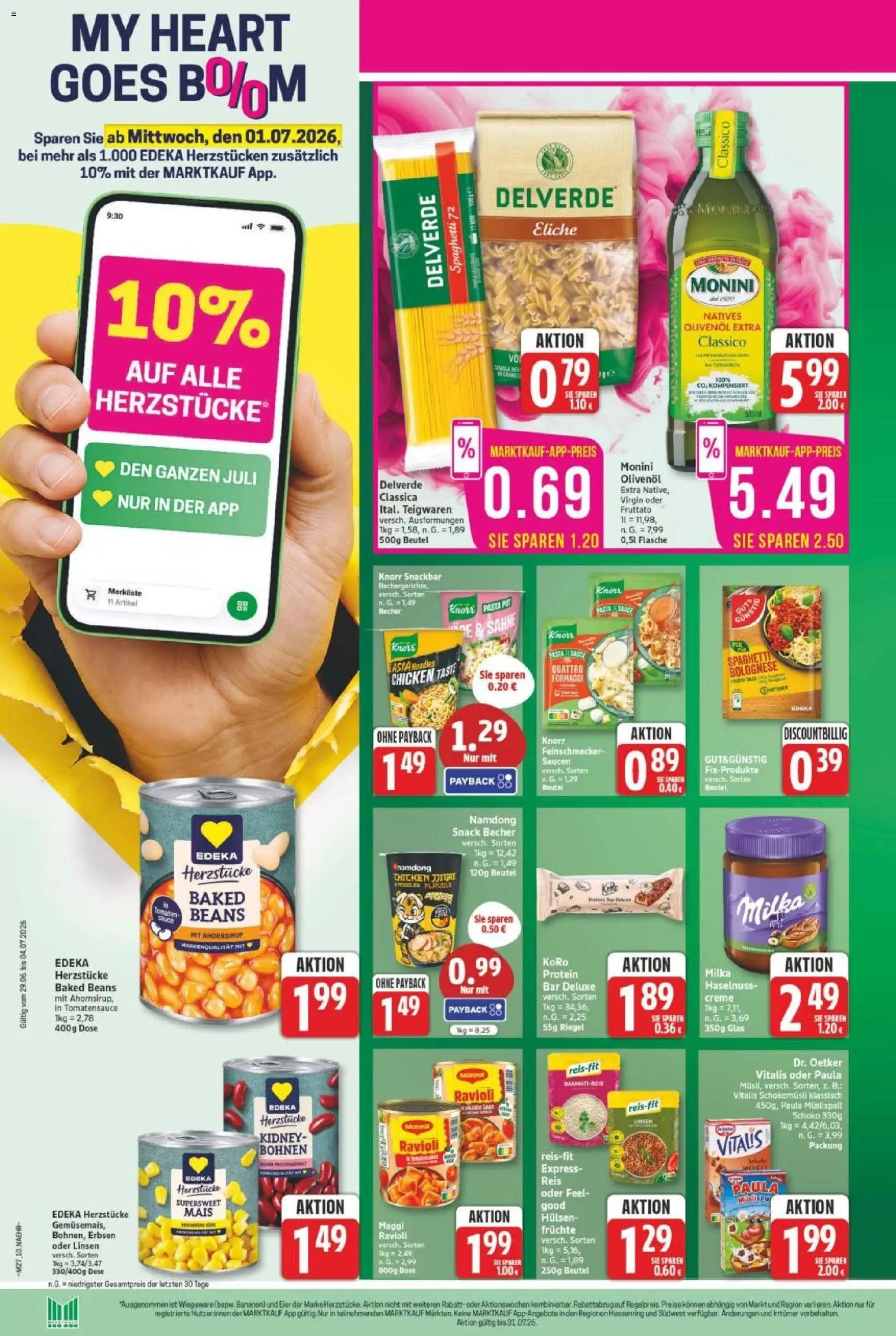 Marktkauf Prospekt – gültig ab 29.06.2026 | Seite: 10 | Produkte: Olivenol, Tomaten, Milka, Erbsen