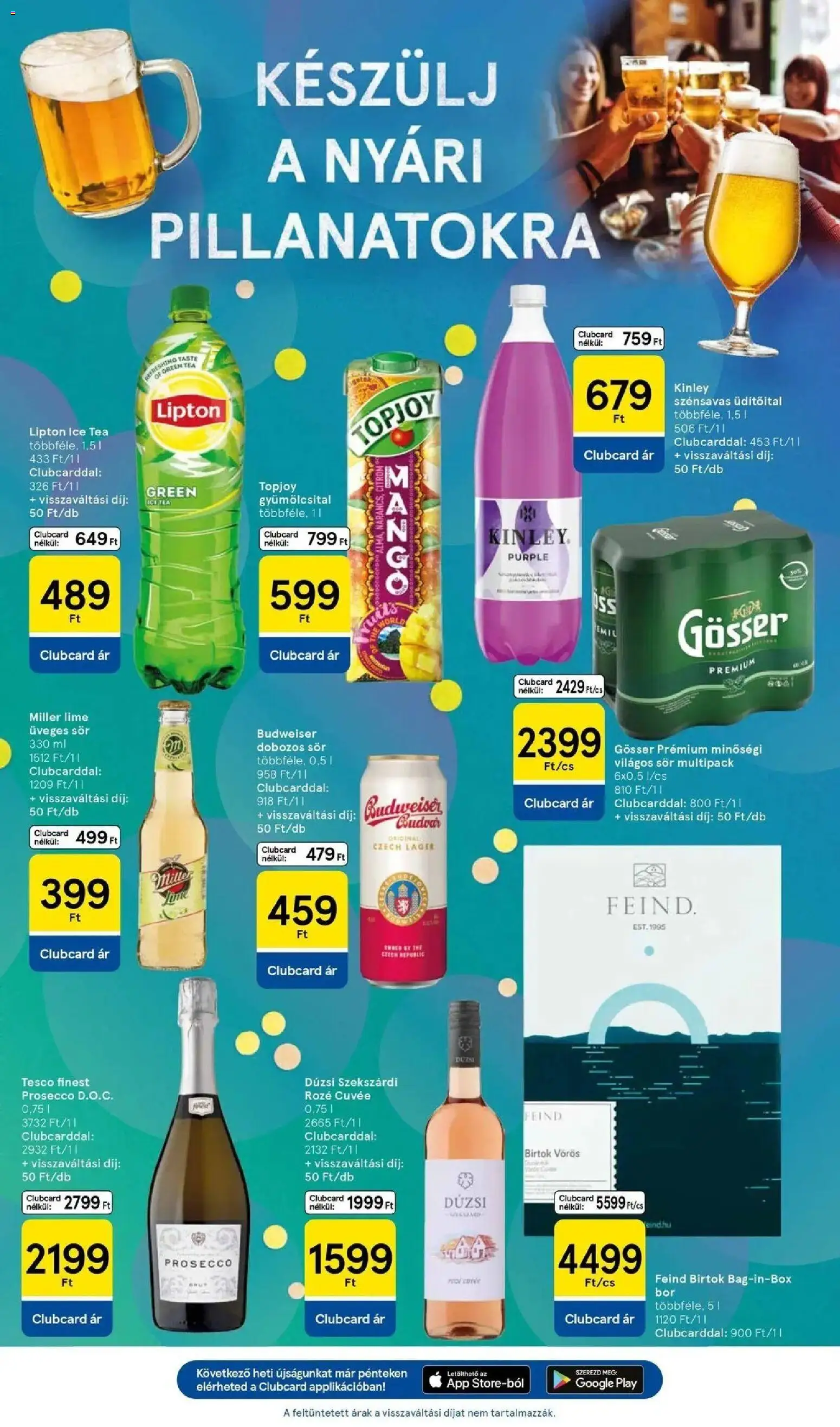 Tesco akciós ujság - amely érvényes a következő dátumtól: 28.05.2026 | Oldal: 7 | Termékek: Budweiser, Gösser, Tea, Citrom