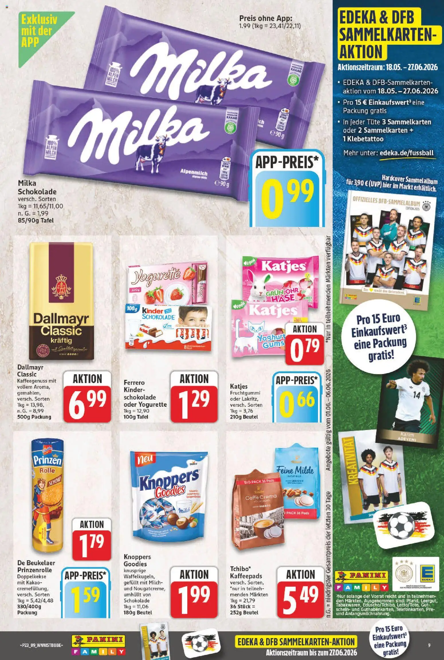 NP Discount Prospekt – gültig ab 01.06.2026 | Seite: 9 | Produkte: Milch, Schokolade, Katjes, Dallmayr