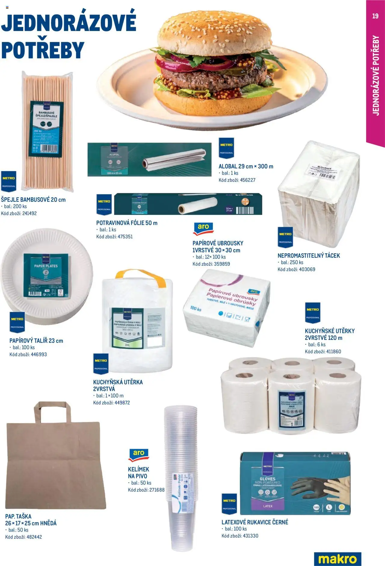 Makro leták - Burgery od 17.07.2025 | Strana: 19 | Produkty: Fólie, Rukavice, Taška, Potravinová folie