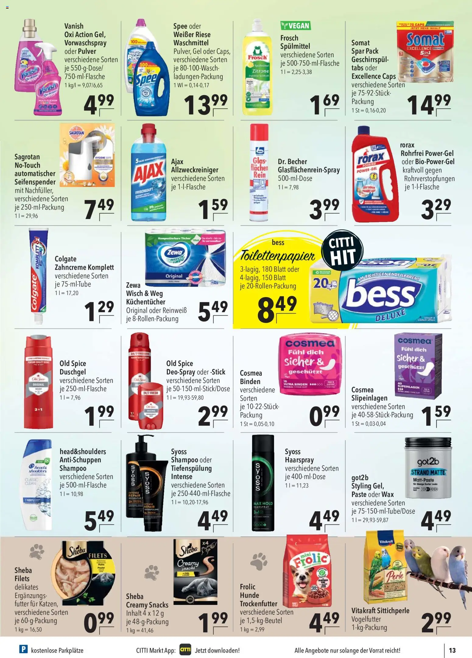 CITTI Markt Prospekt – gültig ab 17.06.2026 | Seite: 15 | Produkte: Seifenspender, Haarspray, Deospray, Toilettenpapier