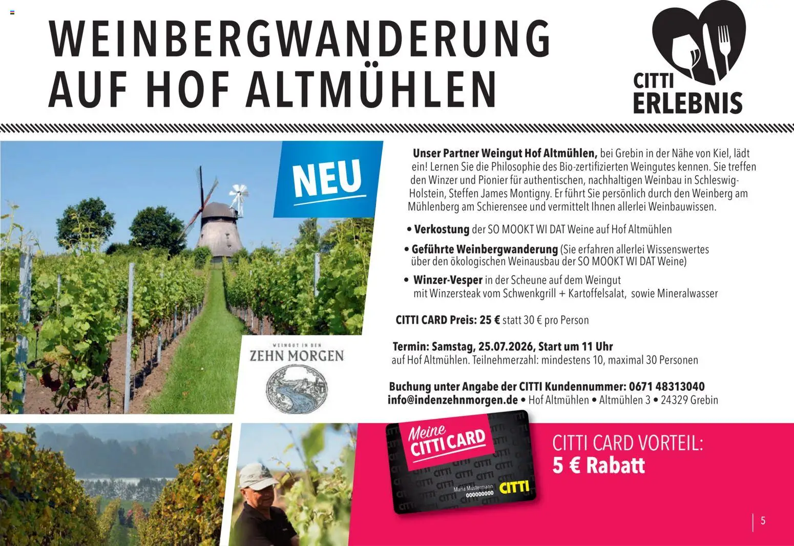CITTI Markt Vorteilsheft – gültig ab 20.07.2026 | Seite: 5 | Produkte: Mineralwasser, Uhr