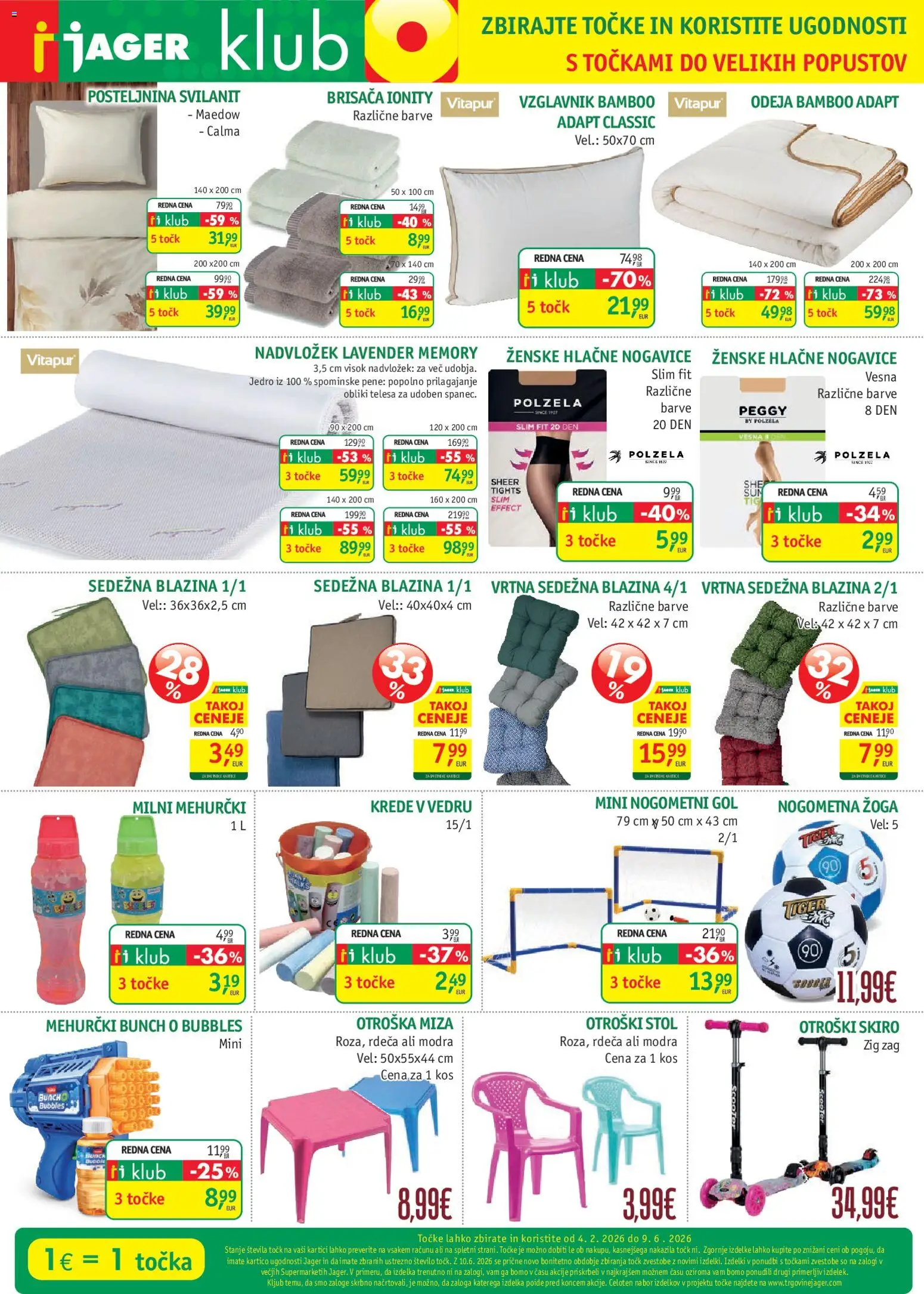 Novi Jager katalog ponudbe – veljaven od 20.05.2026 | Stran: 3 | Izdelki: Nadvložek, Posteljnina, Stol, Nogavice