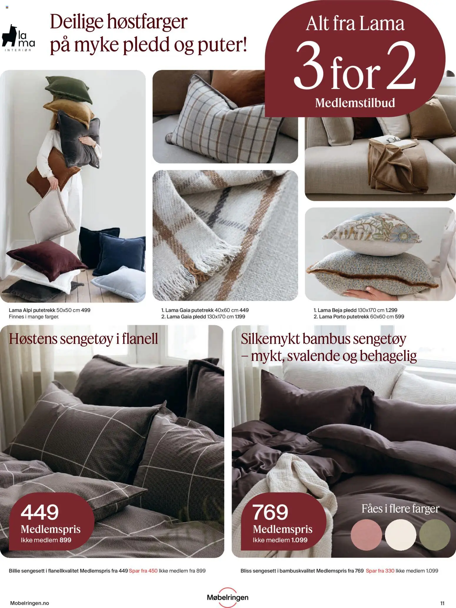 {H1} | Side: 11 | Produkter: Pledd, Putetrekk, Sengetøy, Interiør