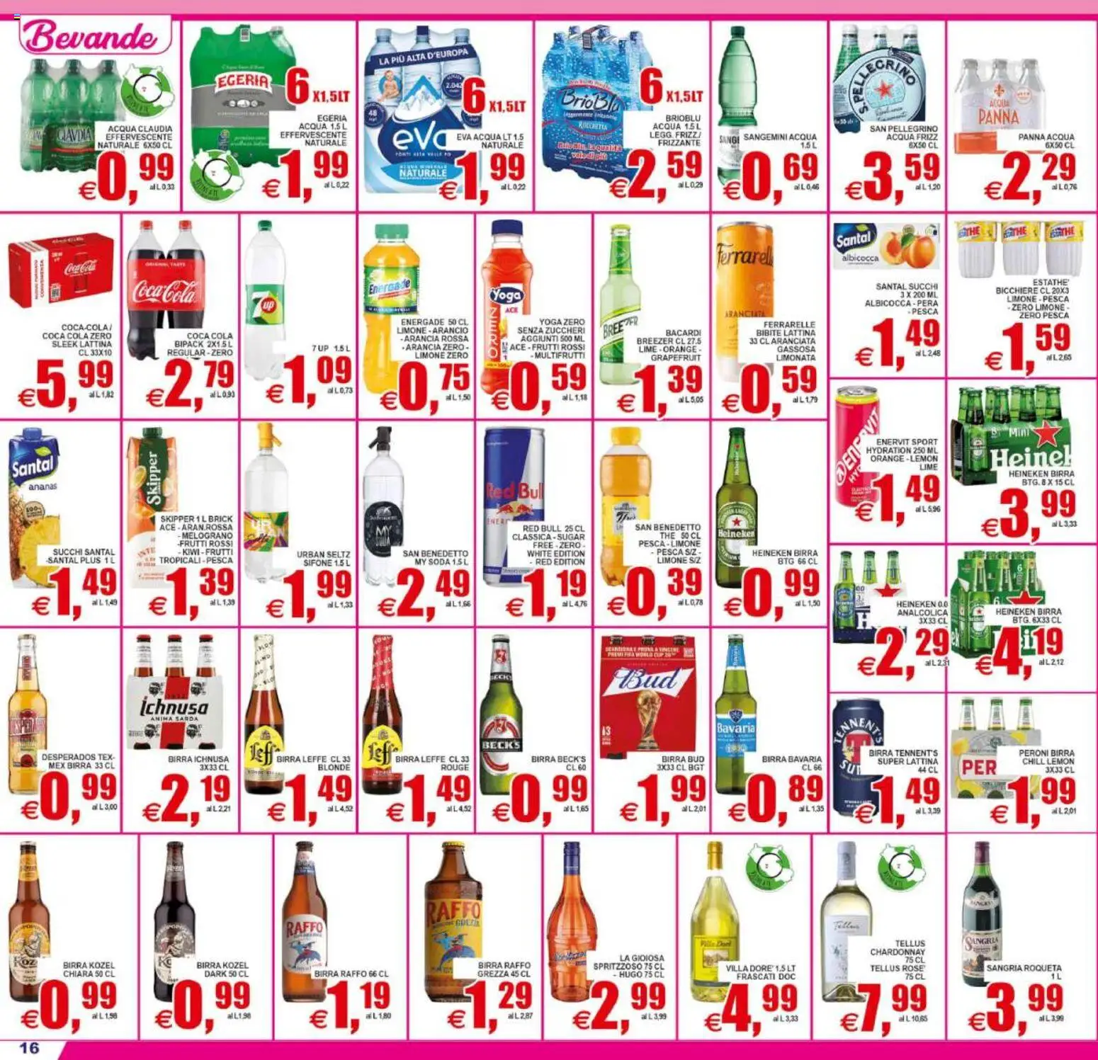 Volantino Pewex del 01/07/2026 | Pagina: 16 | Prodotti: Birra, Limonata, The, Ferrarelle