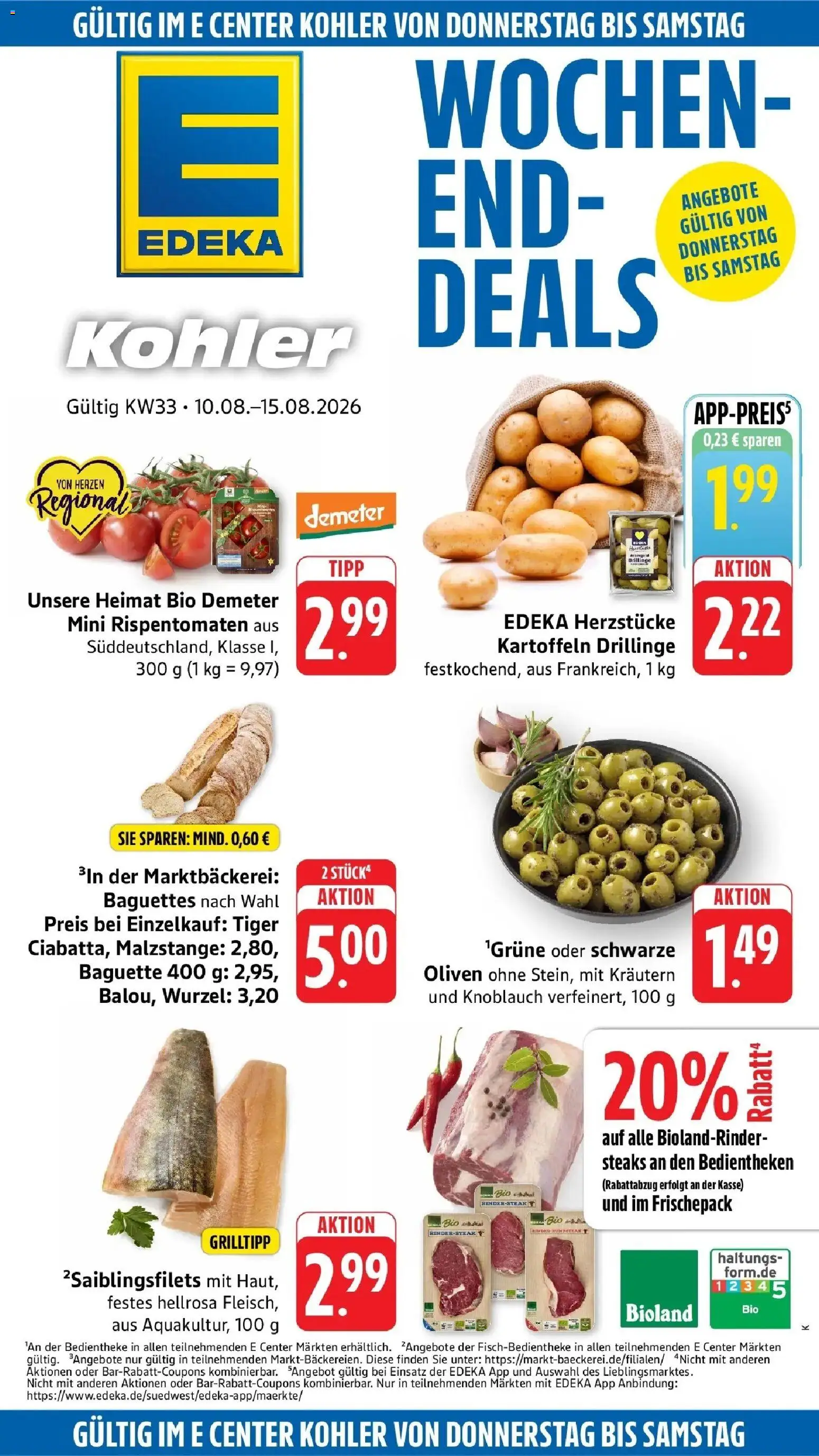 Edeka Prospekt Lahr (ab 10.08.2026) » Angebote Online | Seite: 43 | Produkte: Baguette, Kartoffeln, Knoblauch