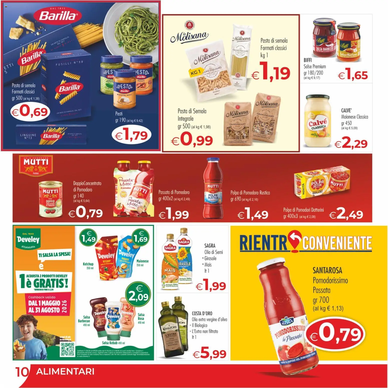 Volantino MerSi Supermercati del 26/08/2026 | Pagina: 10 | Prodotti: Farfalle, Maionese, Salsa, Pomodoro