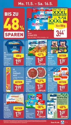 Aldi Prospekt 	 ab 11.05.2026 gültig | Seite: 5 | Produkte: Actimel, Milch, Milram, Sahne