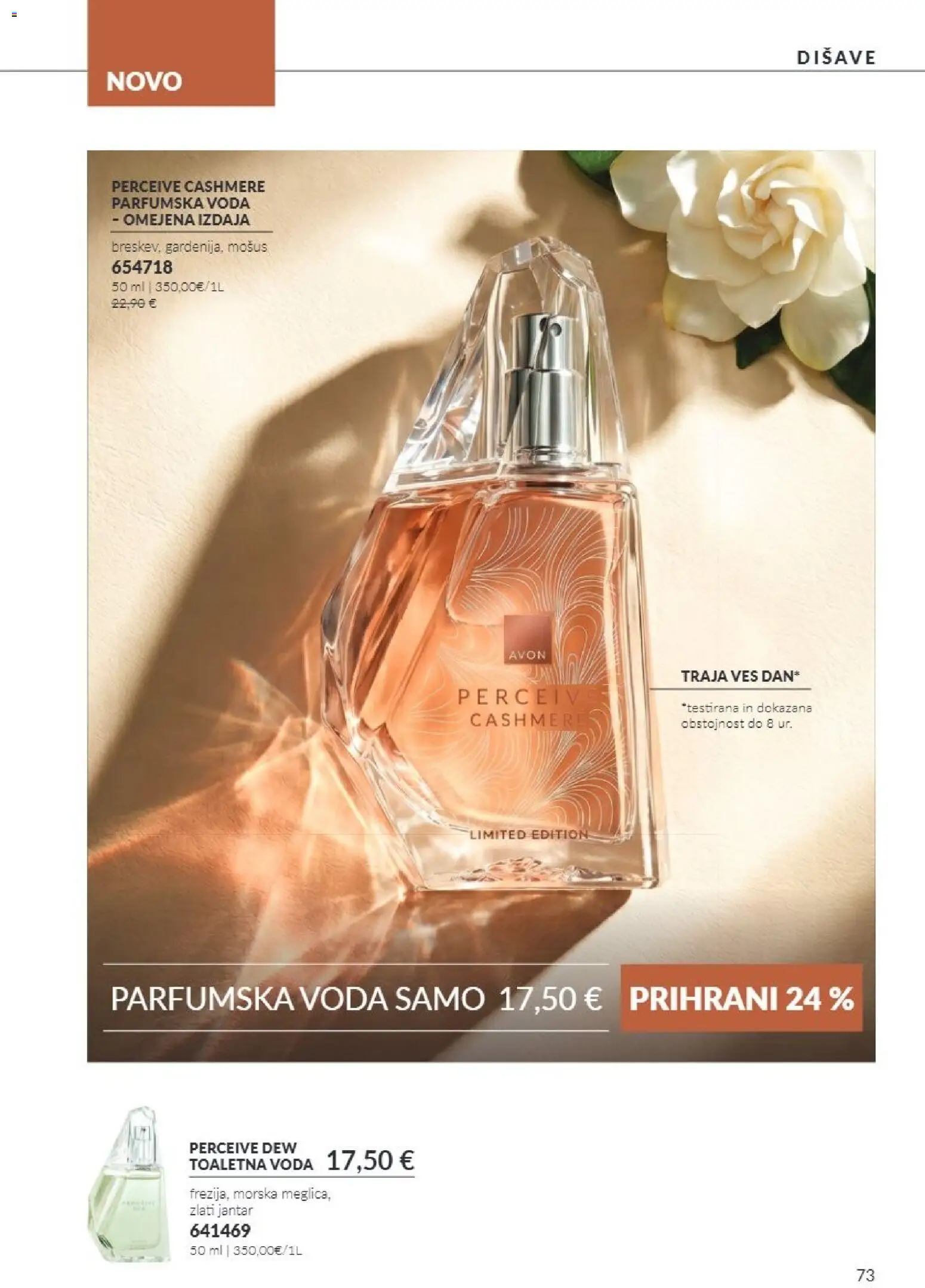 Novi Avon katalog ponudbe – veljaven od 01.10.2026 | Stran: 73 | Izdelki: Voda, Toaletna voda, Parfumska voda