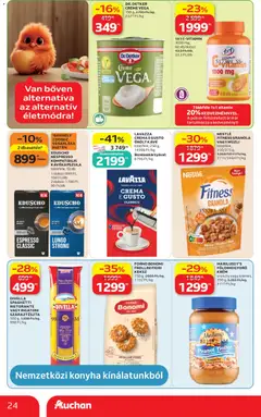Auchan akciós újság - amely érvényes a következő dátumtól: 21.05.2026 | Oldal: 24 | Termékek: Doboz, Őrölt kávé, Földimogyoró, Keksz