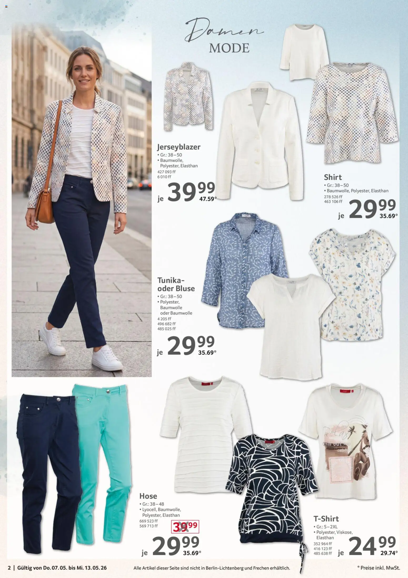 Selgros Non Food – gültig ab 07.05.2026 | Seite: 2 | Produkte: Shirt, Bluse, Hose