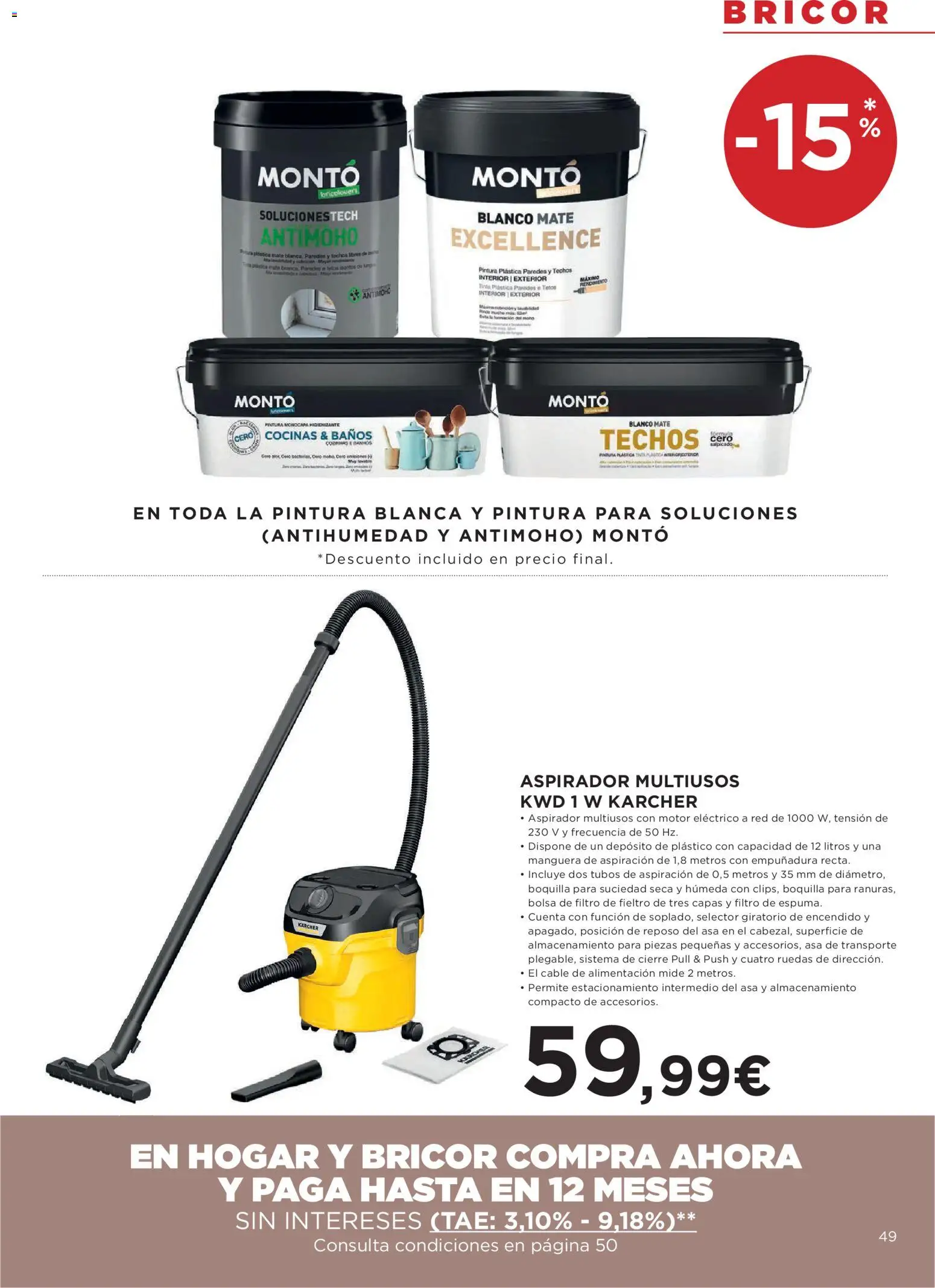 Hipercor catálogo │ válido desde el 16/07/2026 | Página: 49 | Productos: Manguera, Cable, Bolsa, Aspirador