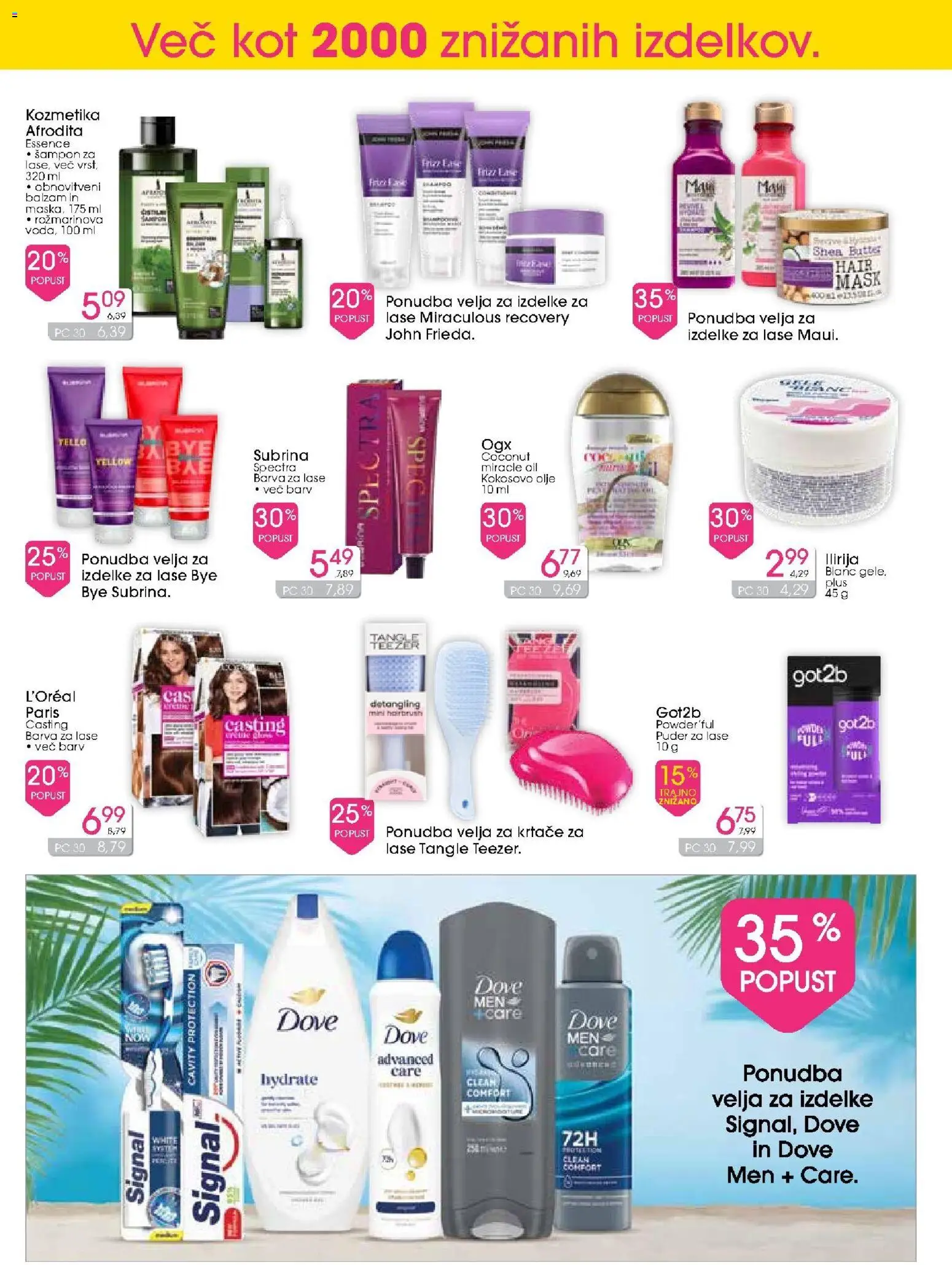 Novi Tuš drogerija katalog ponudbe – veljaven od 15.07.2026 | Stran: 8 | Izdelki: Puder, Sampon, Barva za lase, Olje