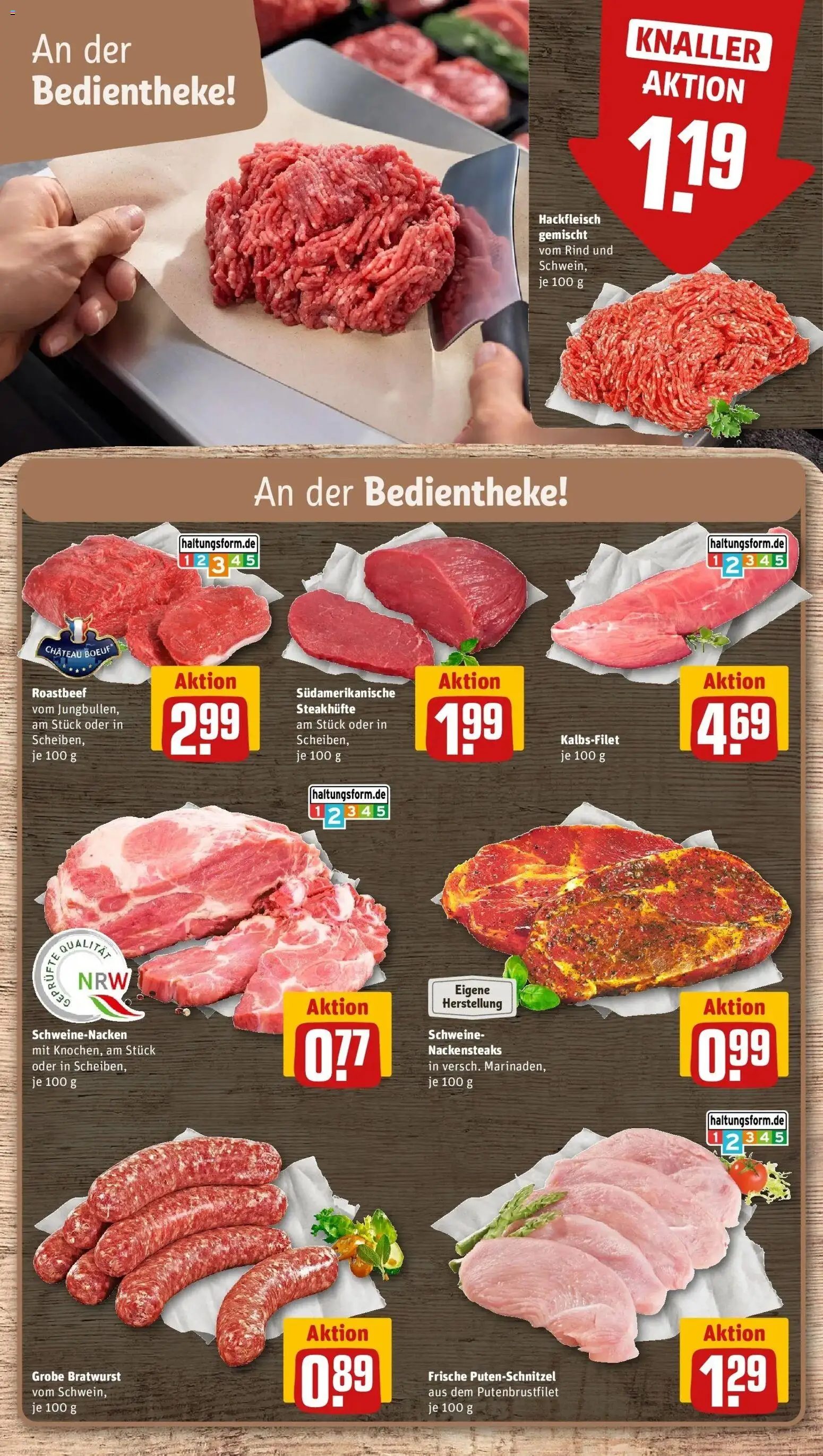 REWE Prospekt ab 10.08.2026 zum Blättern » Angebote | Seite: 6 | Produkte: Nackensteaks, Schweinenacken, Roastbeef, Putenschnitzel