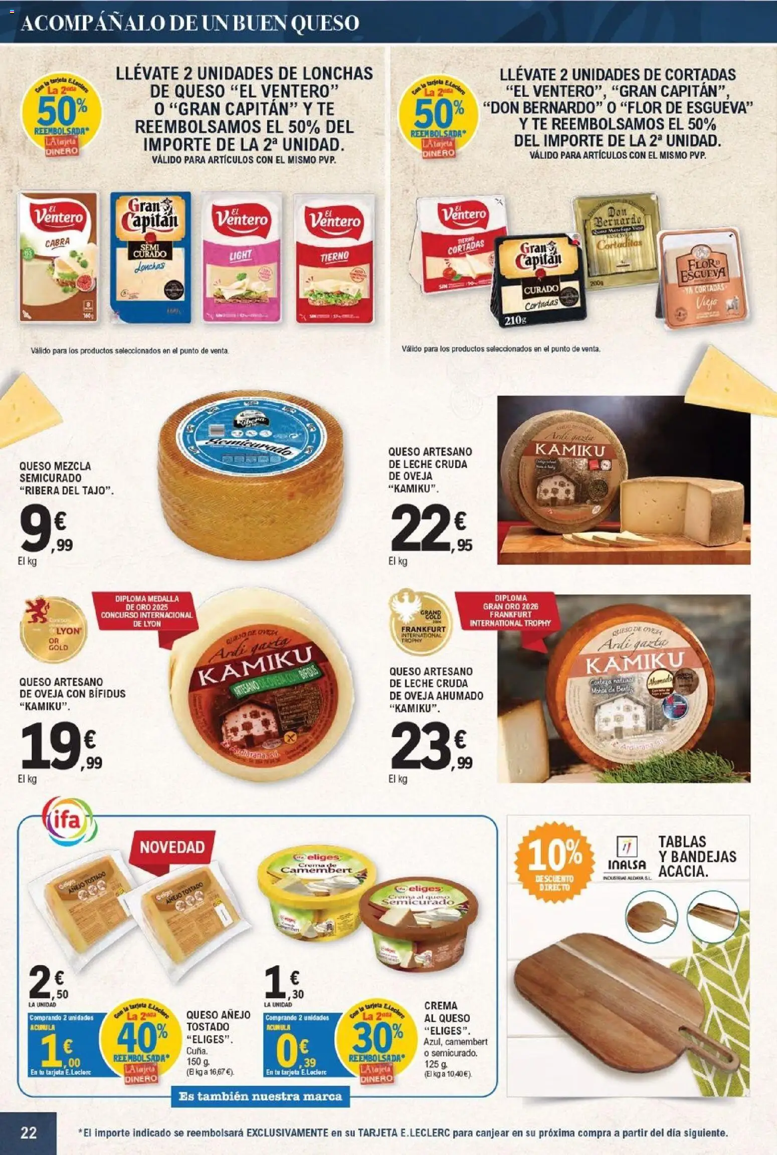 E.Leclerc - Miranda de Ebro │ válido desde el 16/09/2026 | Página: 22 | Productos: Leche, Queso, Crema, Té