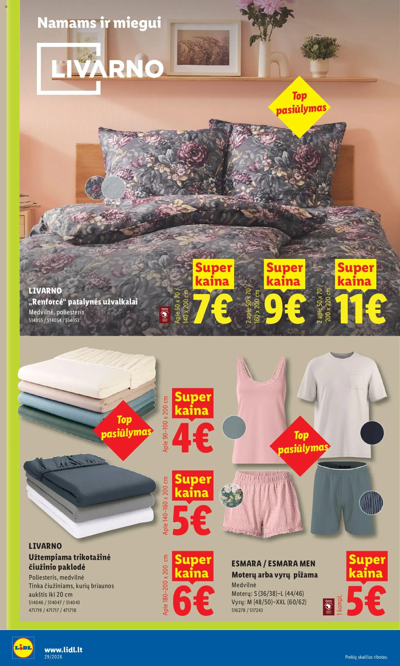 LIDL akcijos nuo 2026.07.13 | Puslapis: 12 | Prekių: Pižama