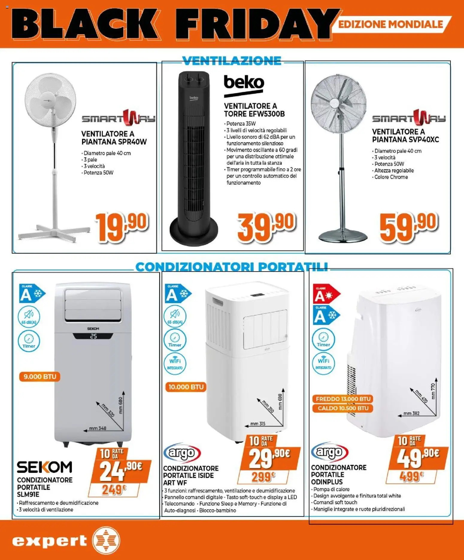 Volantino Expert del 02/07/2026 | Pagina: 26 | Prodotti: Ventilatore, Telecomando, Condizionatore, Condizionatore portatile
