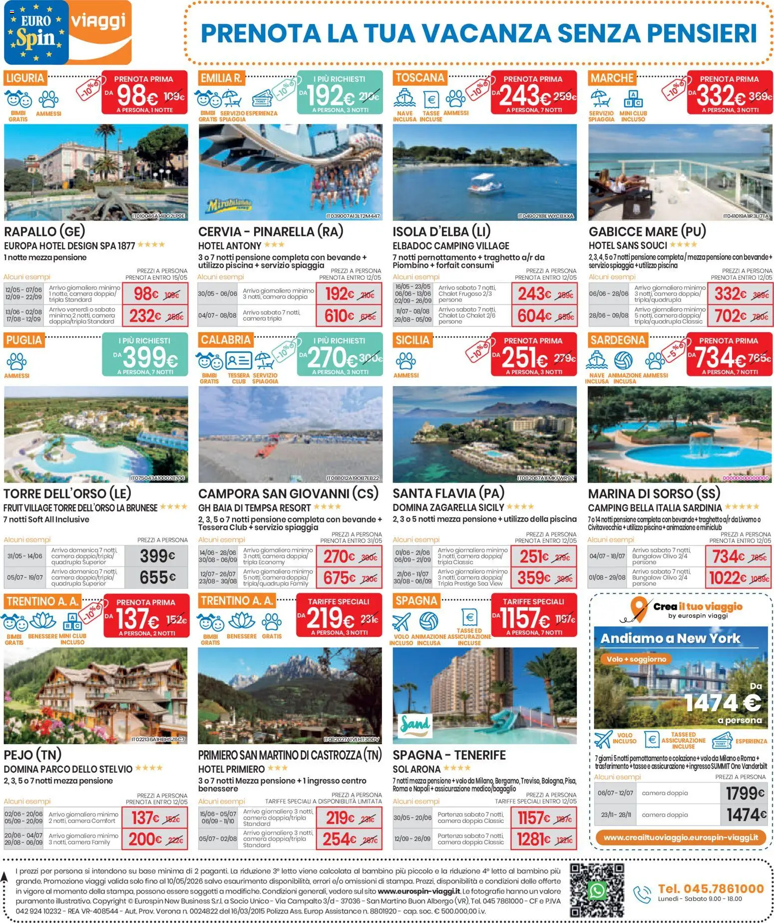 Volantino Eurospin del 04.05.2026 | Pagina: 1 | Prodotti: Piscina, Letto