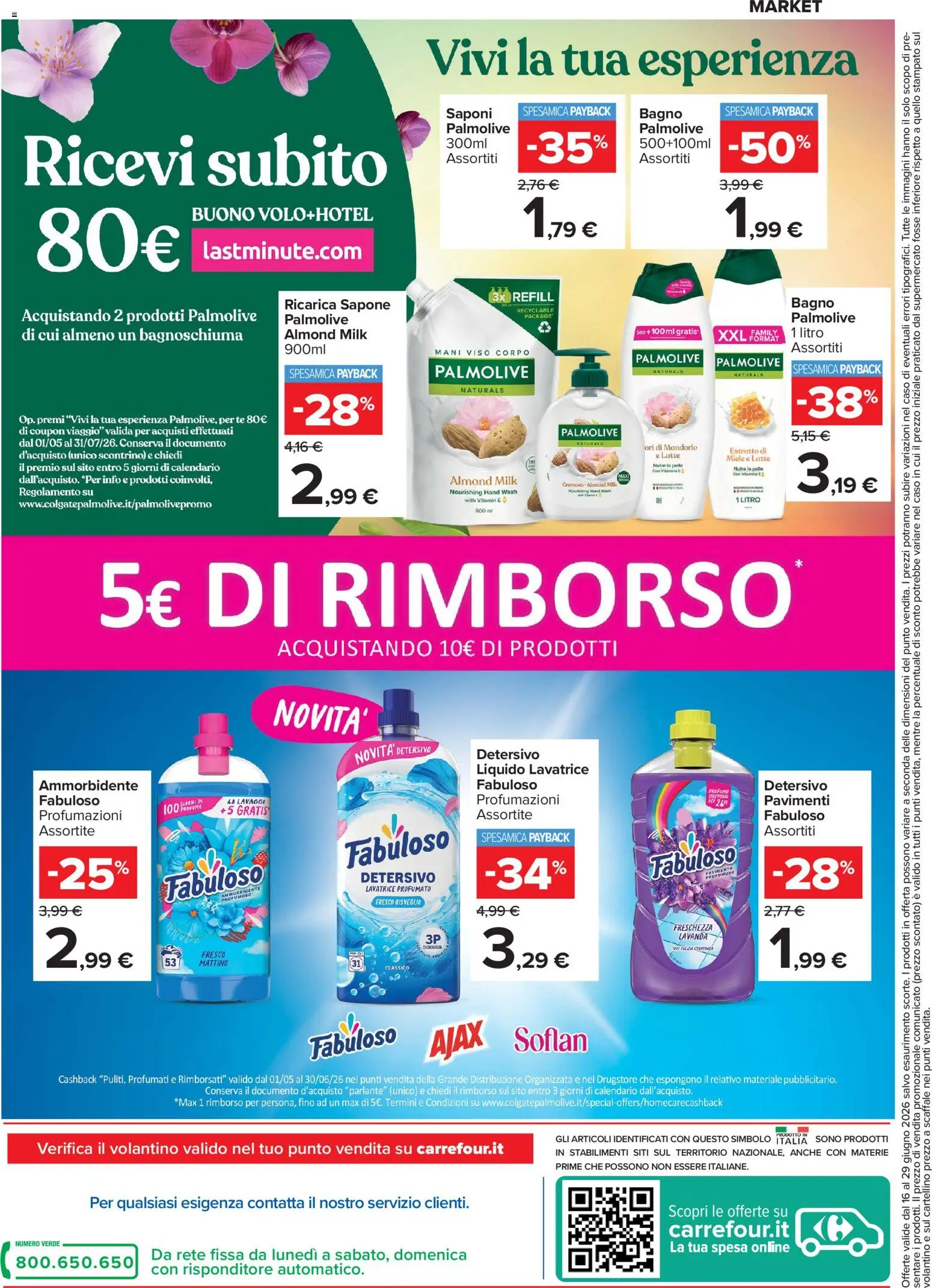 Volantino Carrefour del 16.06.2026 | Pagina: 2 | Prodotti: Sapone, Lavatrice, Lavanda, Miele
