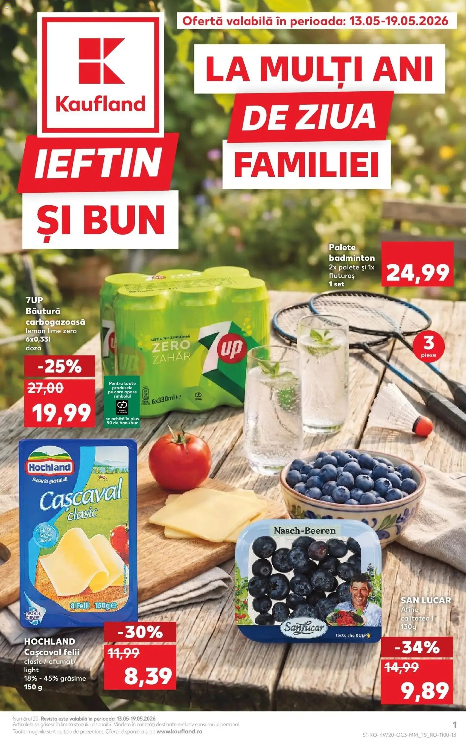 Noul catalog Kaufland – valabil de la 13.05.2026 | Pagină: 1 | Produse: Lime, Afine, Cașcaval, Zahăr
