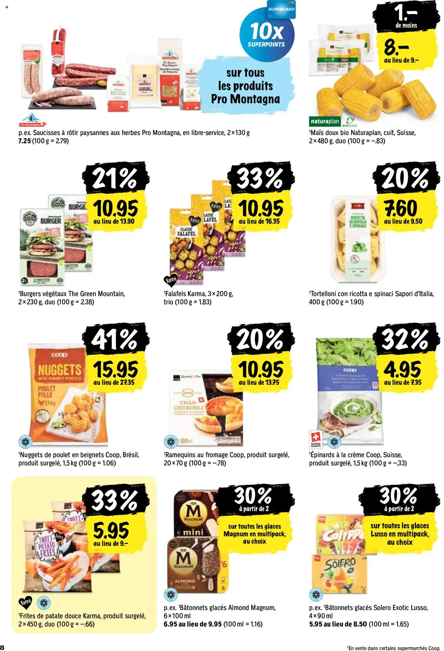 Coop aktionen FR – gültig ab 28.05.2026 | Seite: 8 | Produkte: En Kommode, Burger, Creme