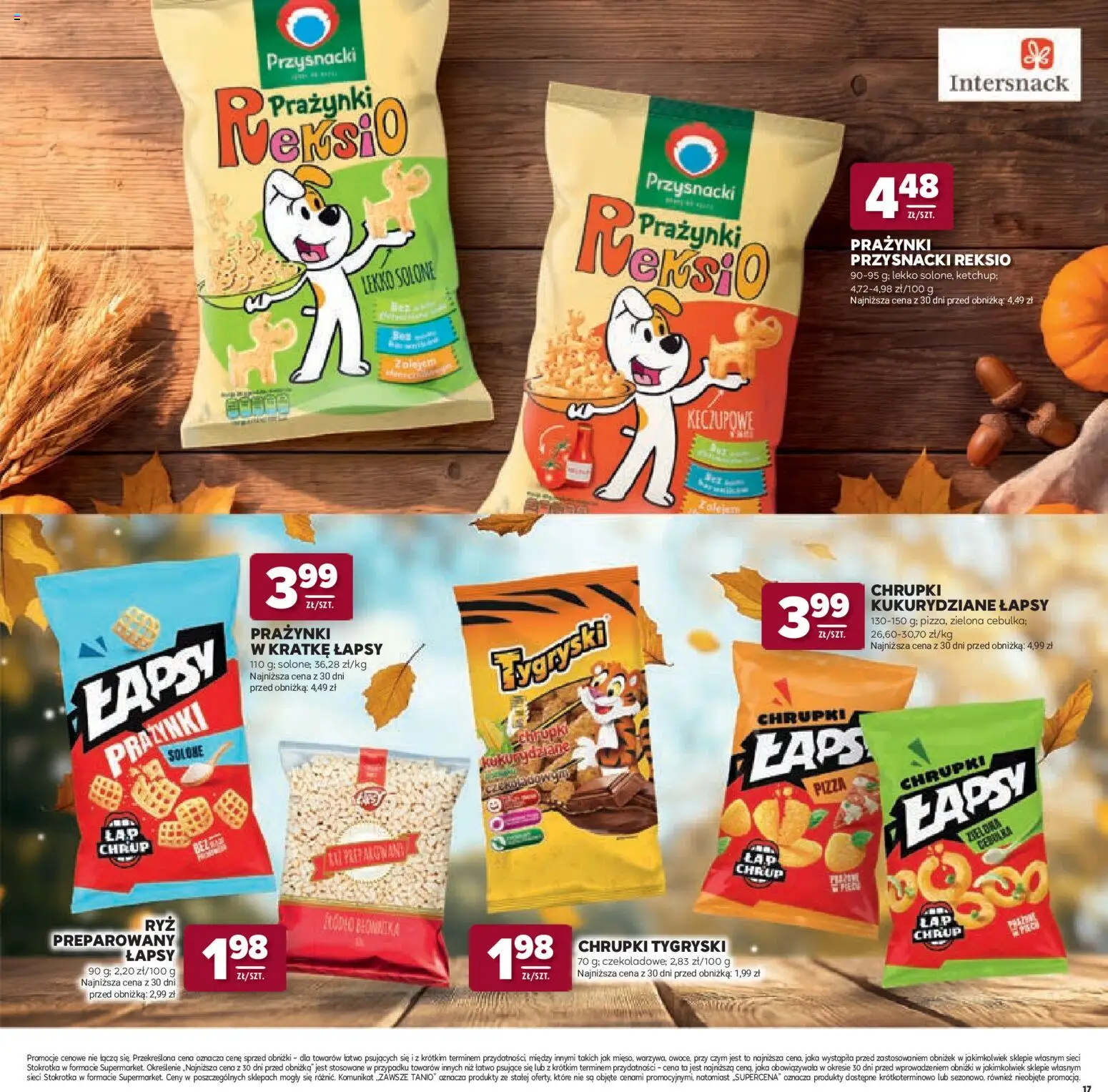 Stokrotka gazetka - Katalog Jesienne Inspiracje od 15.10.2026 | Strona: 17 | Produkty: Chrupki kukurydziane, Stokrotka, Chrupki, Pizza