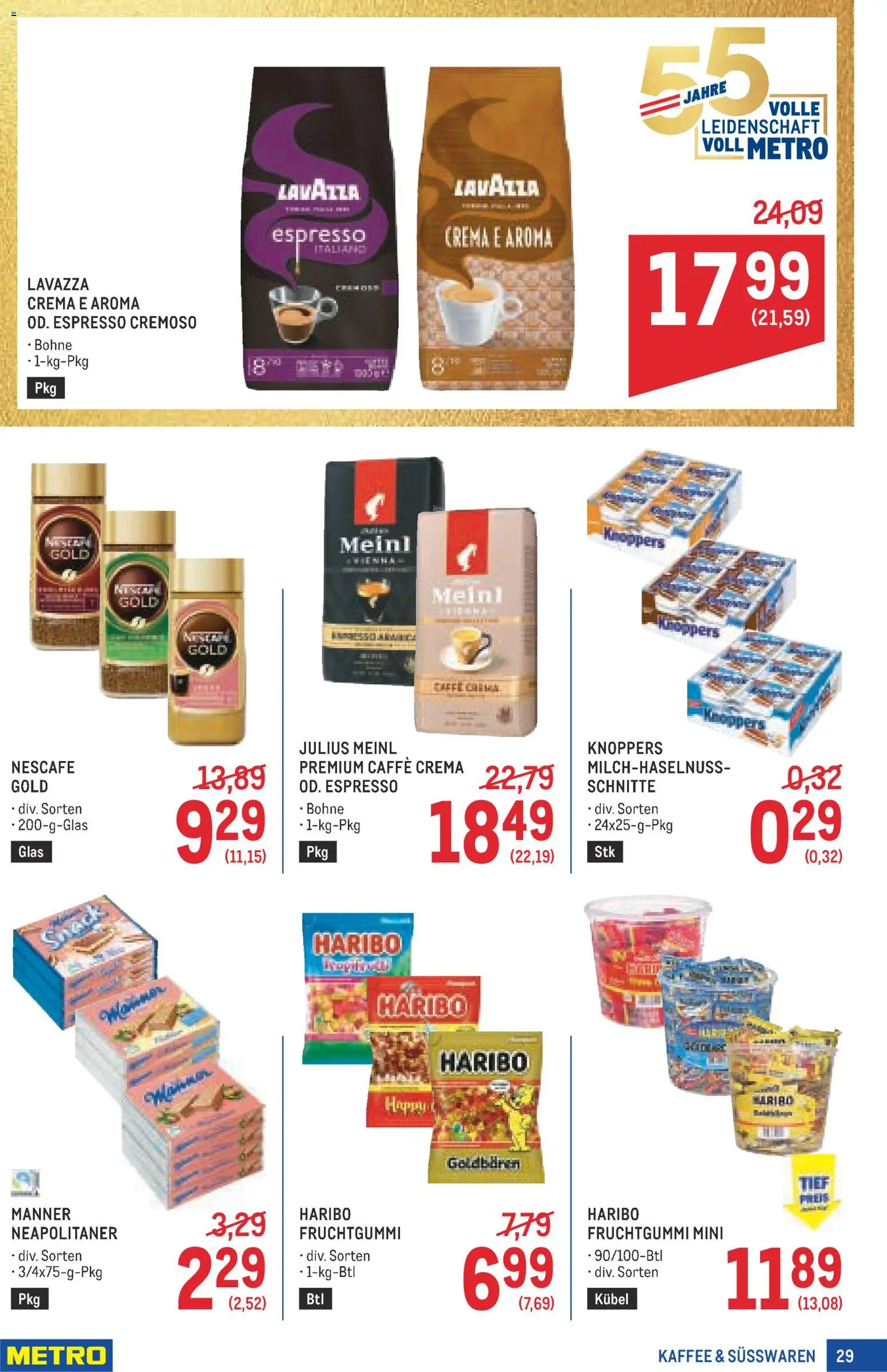 Metro angebote Profi gültig ab 20.08.2026 | Seite: 29 | Produkte: Bohne, Kaffee, Süßwaren