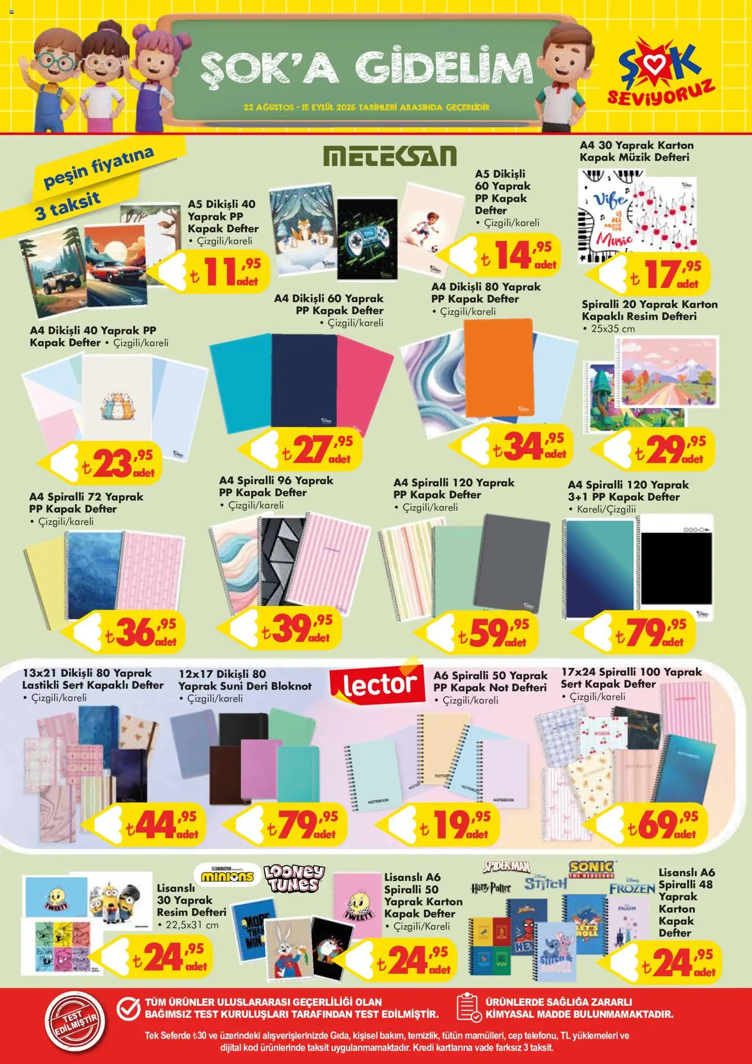 Şok Market Katalog - 19 Ağustos 2026 tarihinden itibaren geçerlidir | Sayfa: 4 | Ürünler: Not defteri