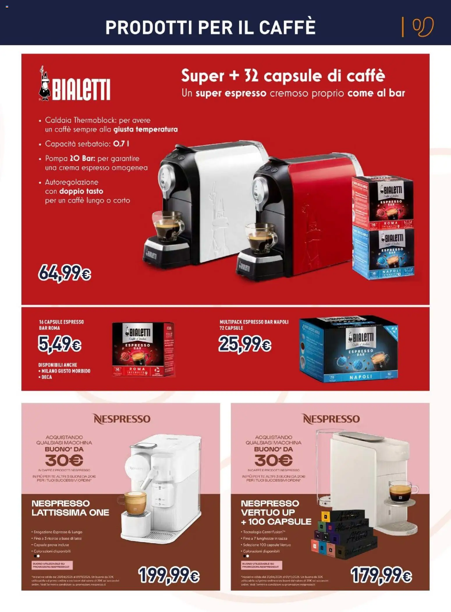 Volantino Unieuro del 17/09/2026 | Pagina: 4 | Prodotti: Crema, Tè, Caldaia, Latte