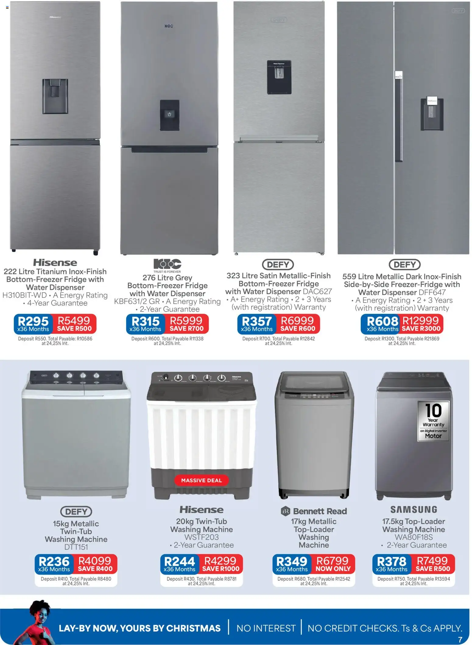 New OK Furniture catalogue – valid from 12/10/2026 | Page: 7 | Products: Washing machine, Fridge, Water