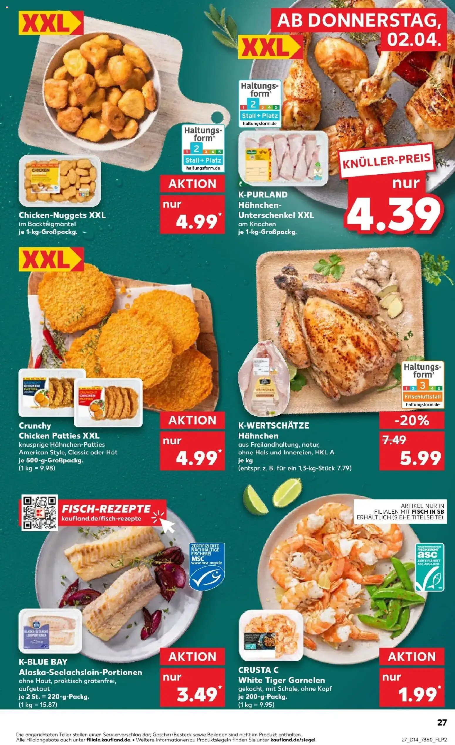 Kaufland Prospekt Überlingen	 – gültig ab 30.03.2026 | Seite: 41 | Produkte: Hahnchen, Garnelen, Fisch, Tiger garnelen